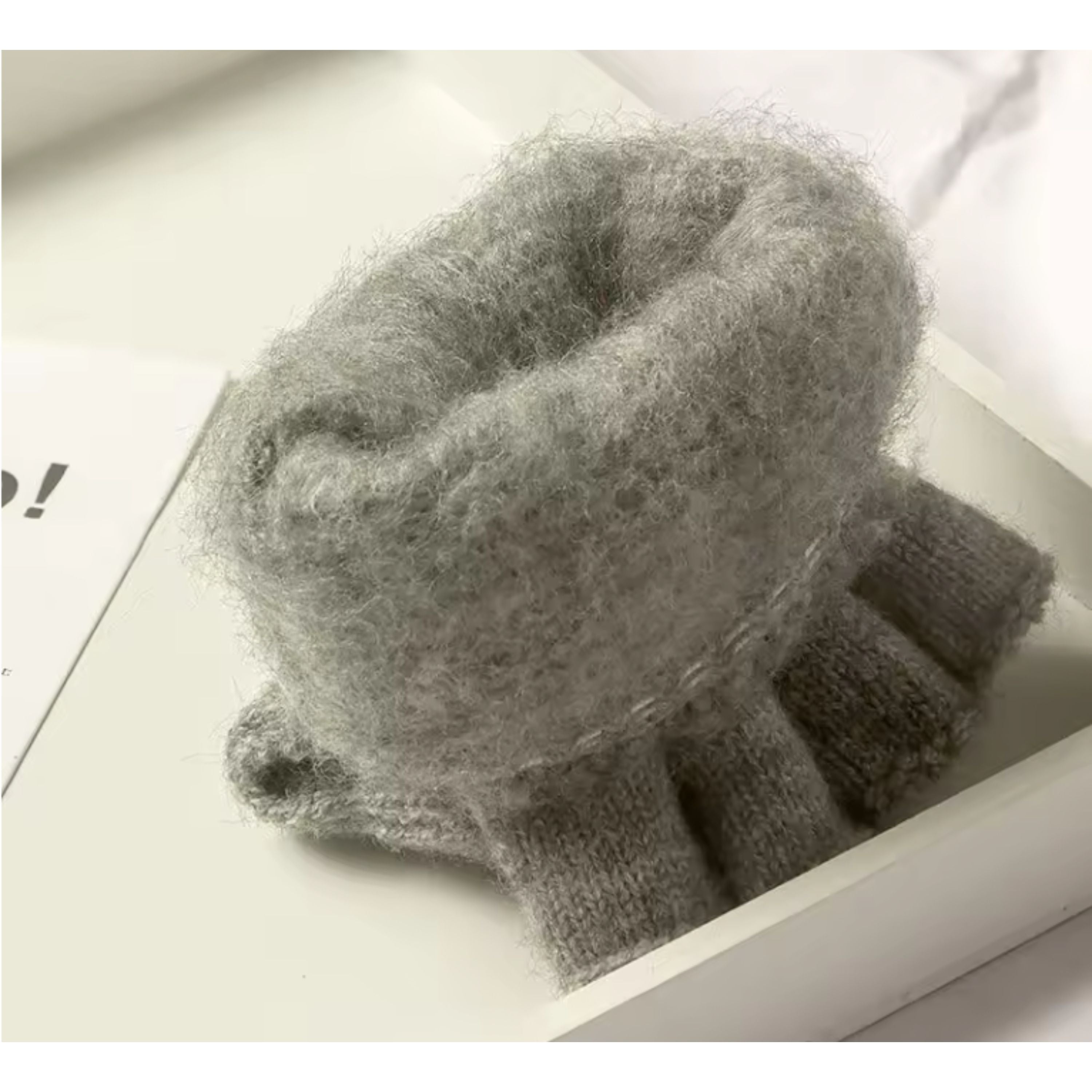 Kitcheniva Convertible Fingerless Winter Gloves Gray – Flip-Top Mittens