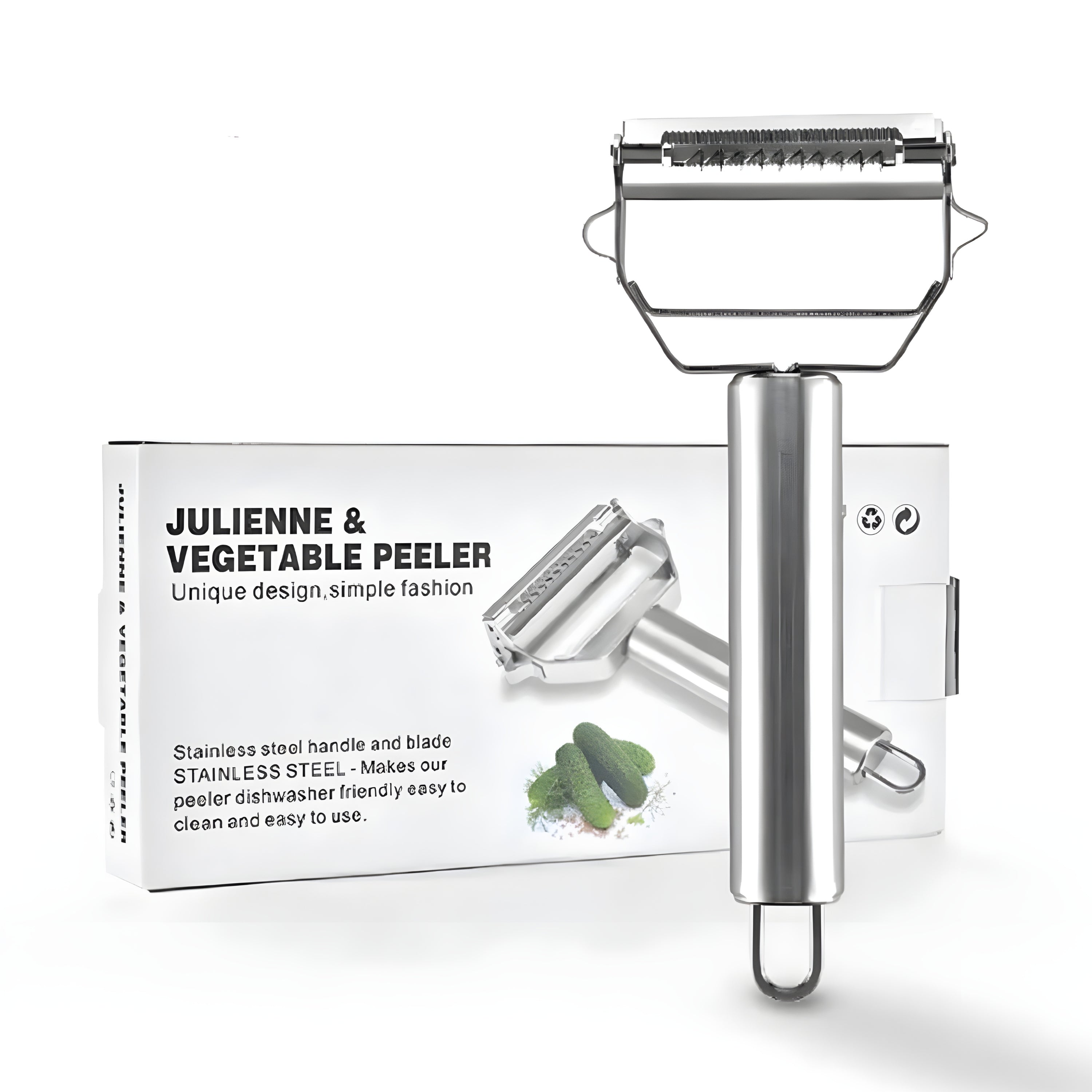 Kitcheniva Stainless Steel Dual-Blade Peeler & Julienne Slicer