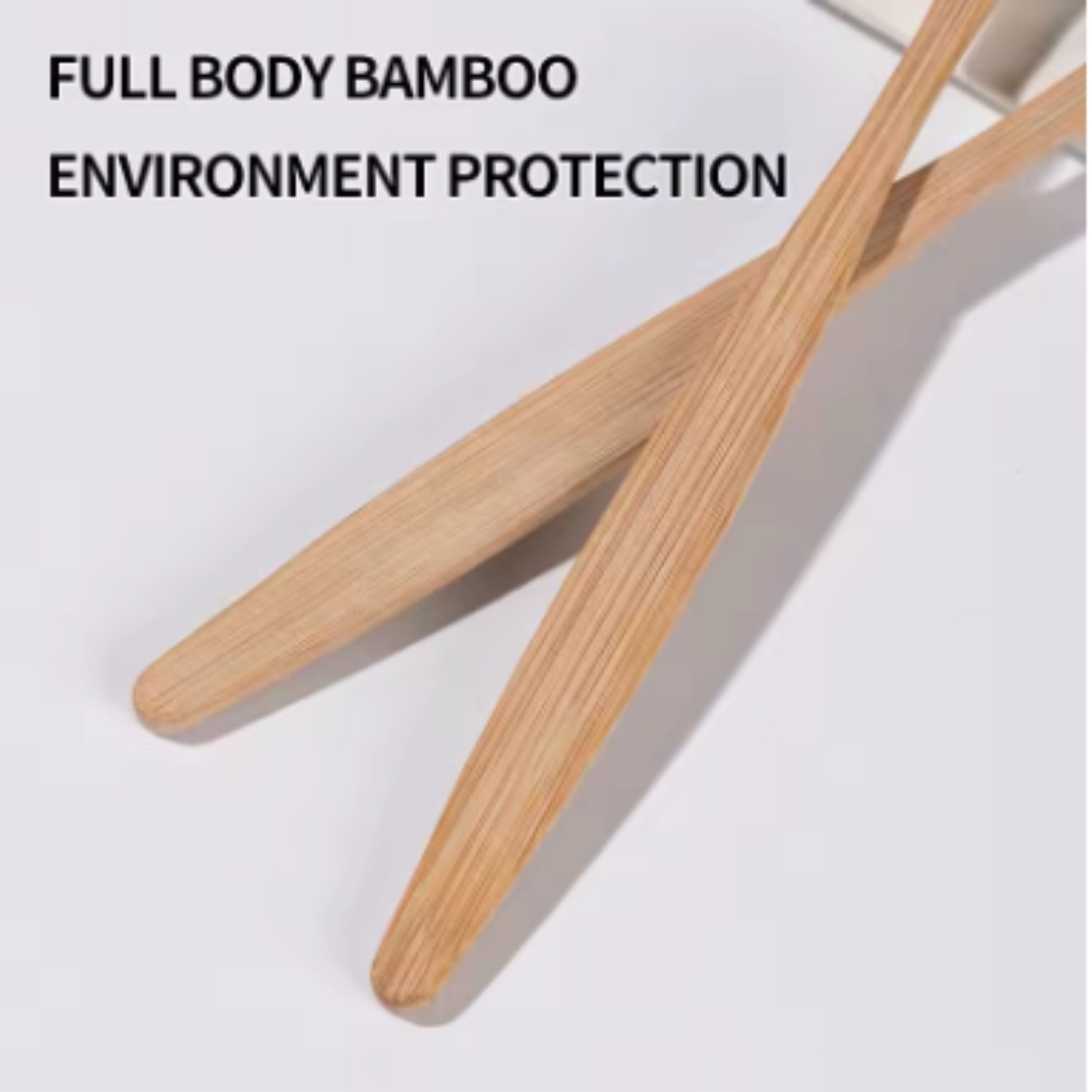 Kitcheniva Natural Bamboo Toothbrush 10 Pcs