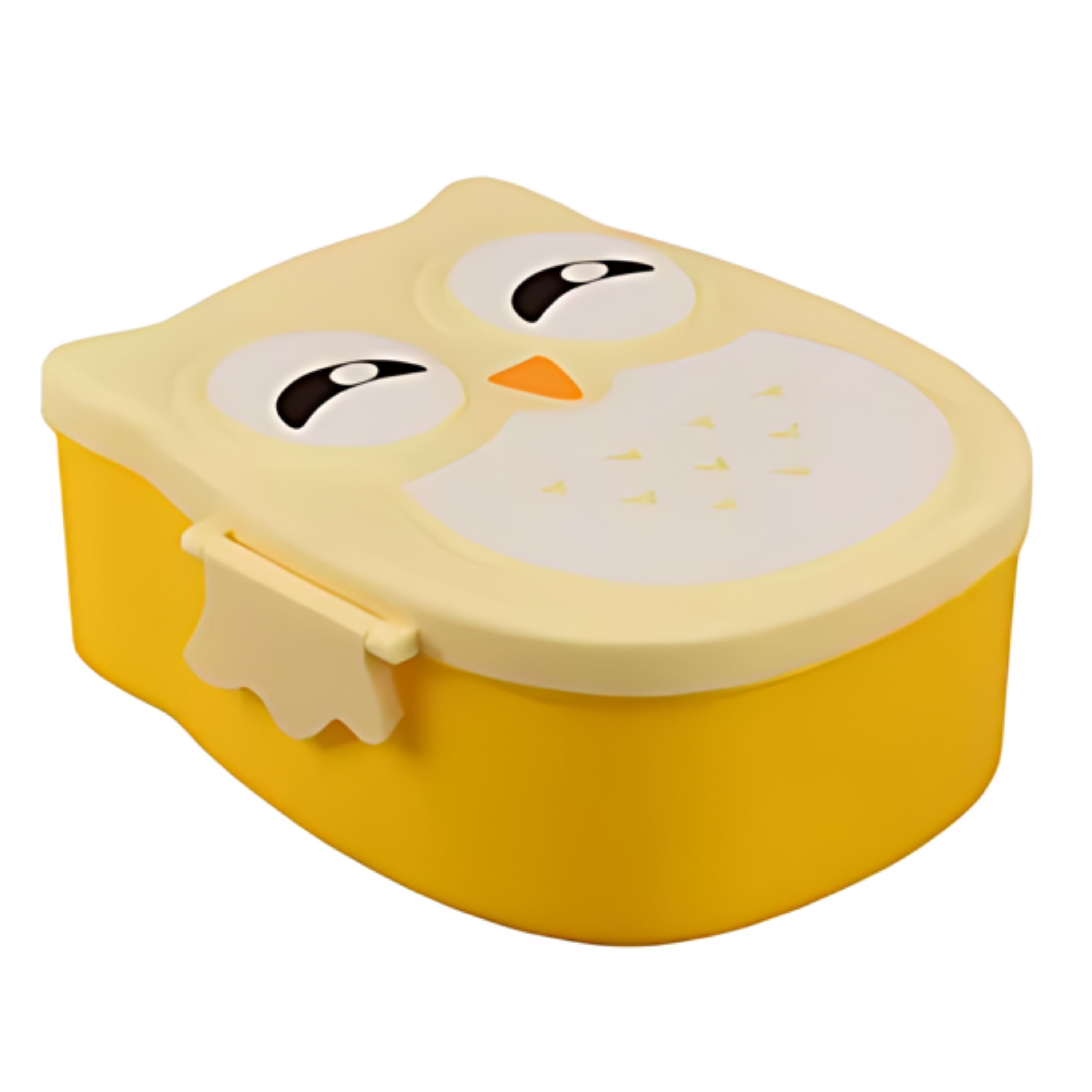 Kitcheniva Owl Shaped Lunch Box With Compartments Yellow