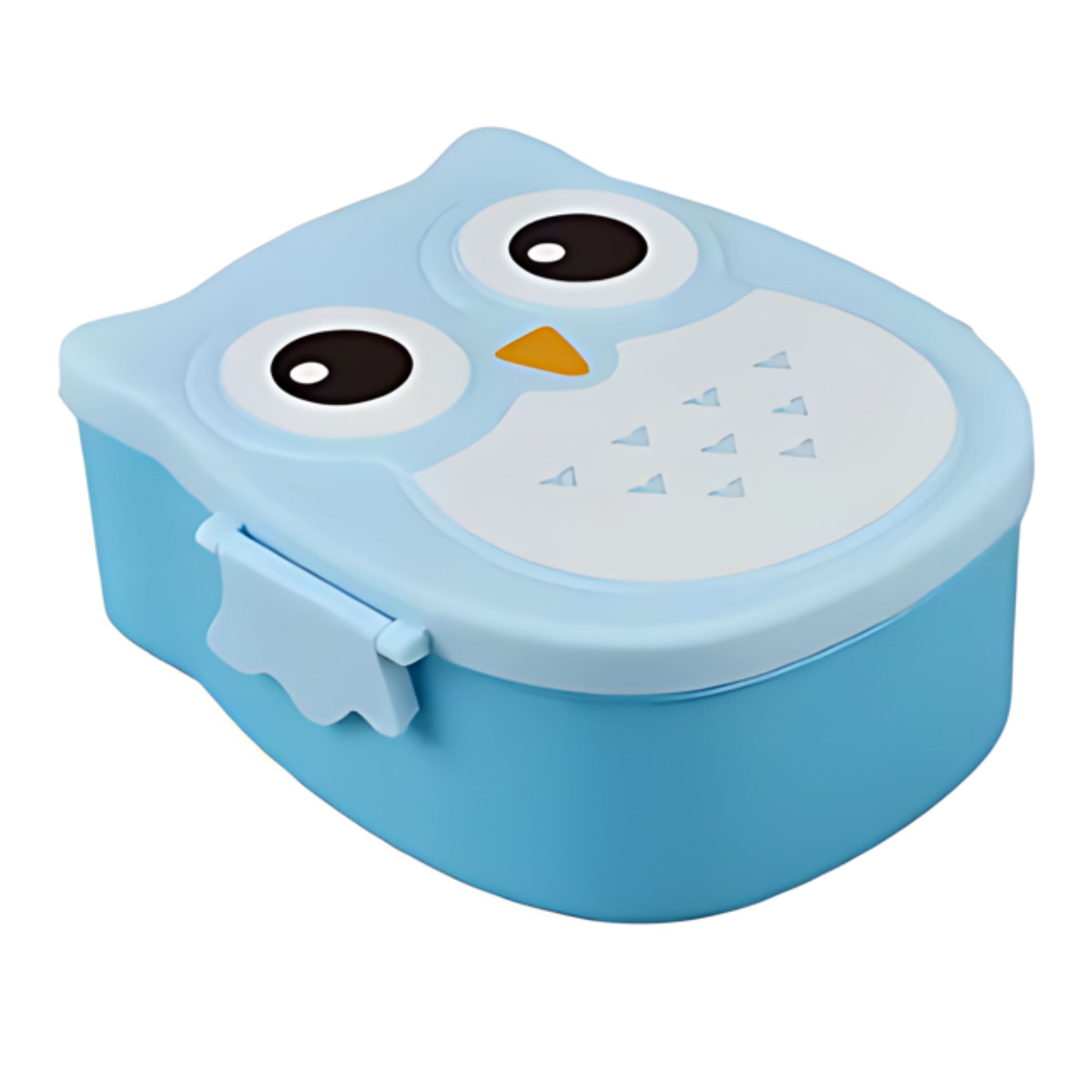 Kitcheniva Owl Shaped Lunch Box With Compartments Blue