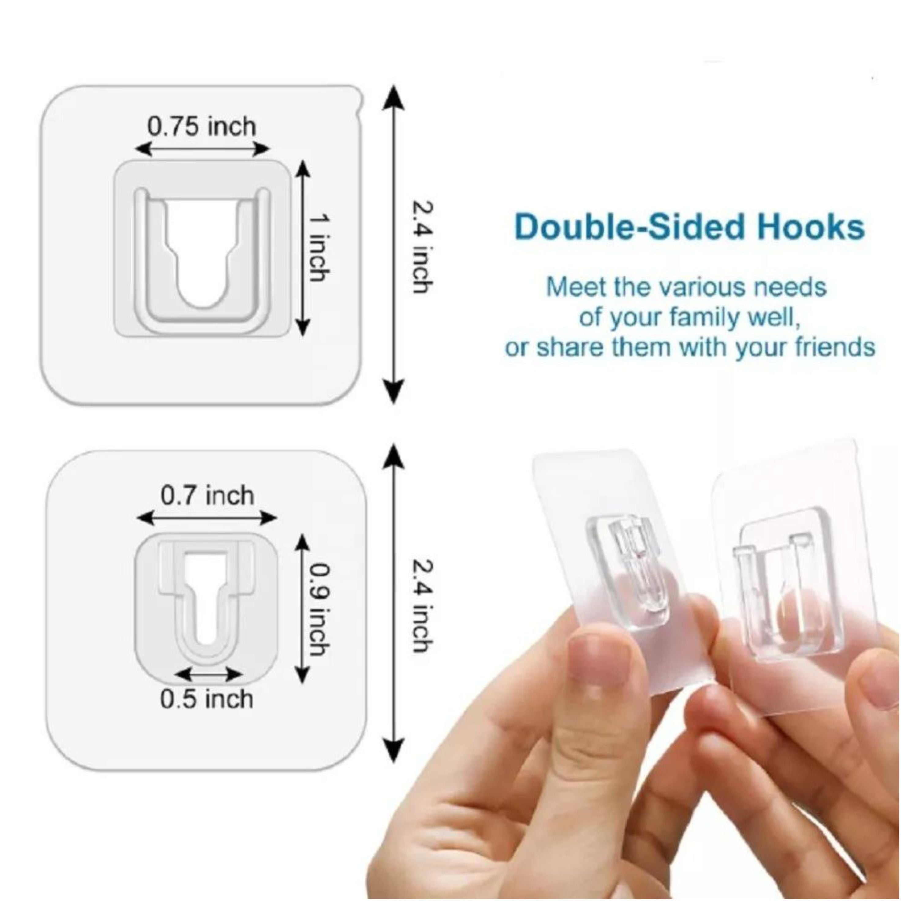 Kitcheniva Double-Sided Adhesive Wall Hooks 30 Sets