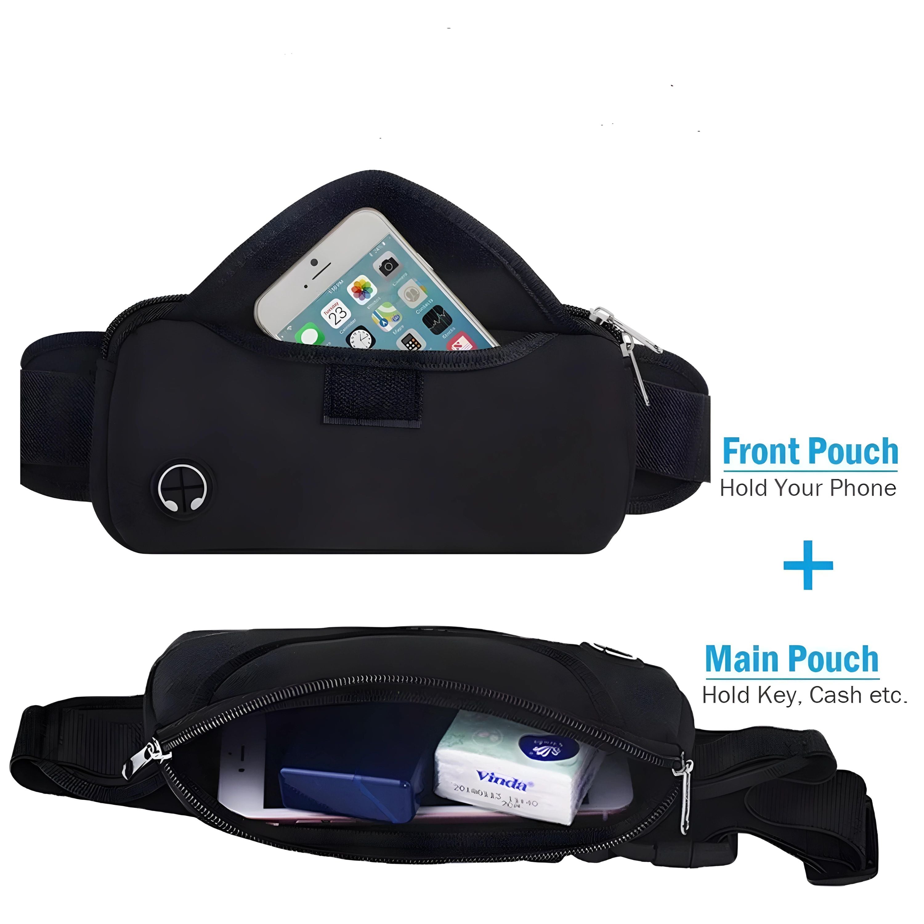 Kitcheniva Adjustable Running Belt Waist Pack