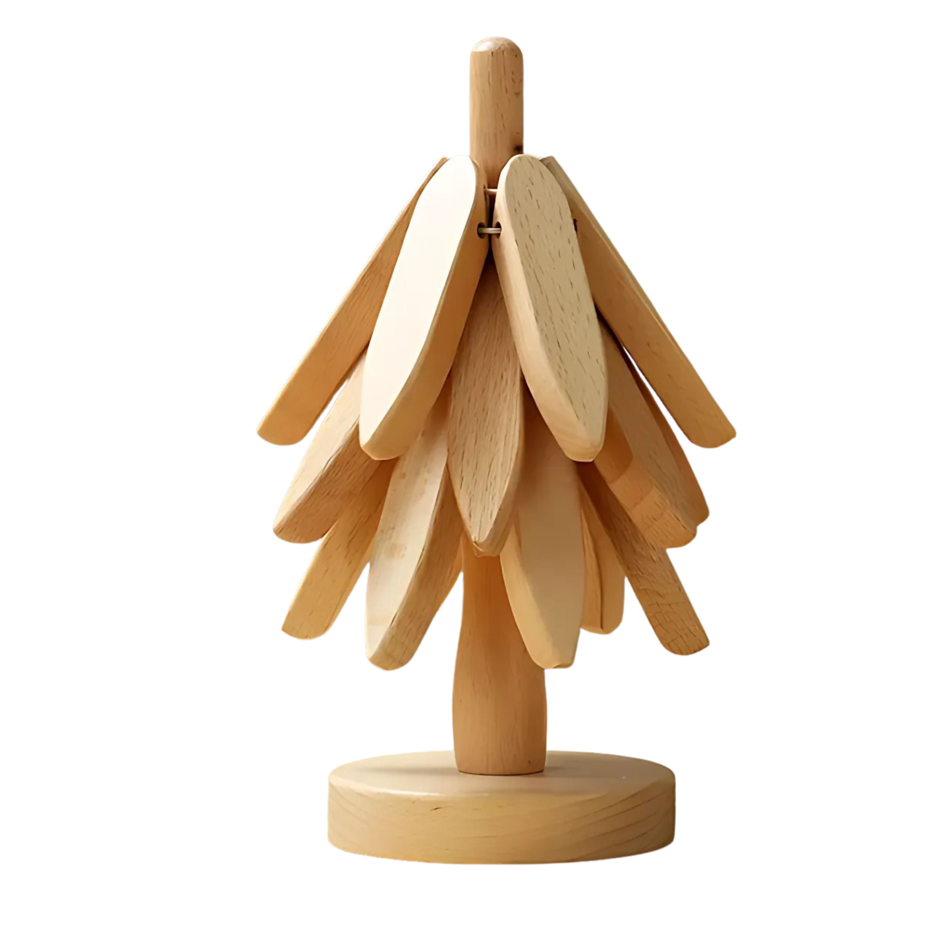 Kitcheniva Tree Design Wooden Trivets - Heat Resistant Bamboo Coasters for Hot Cups, Mugs, and Pots