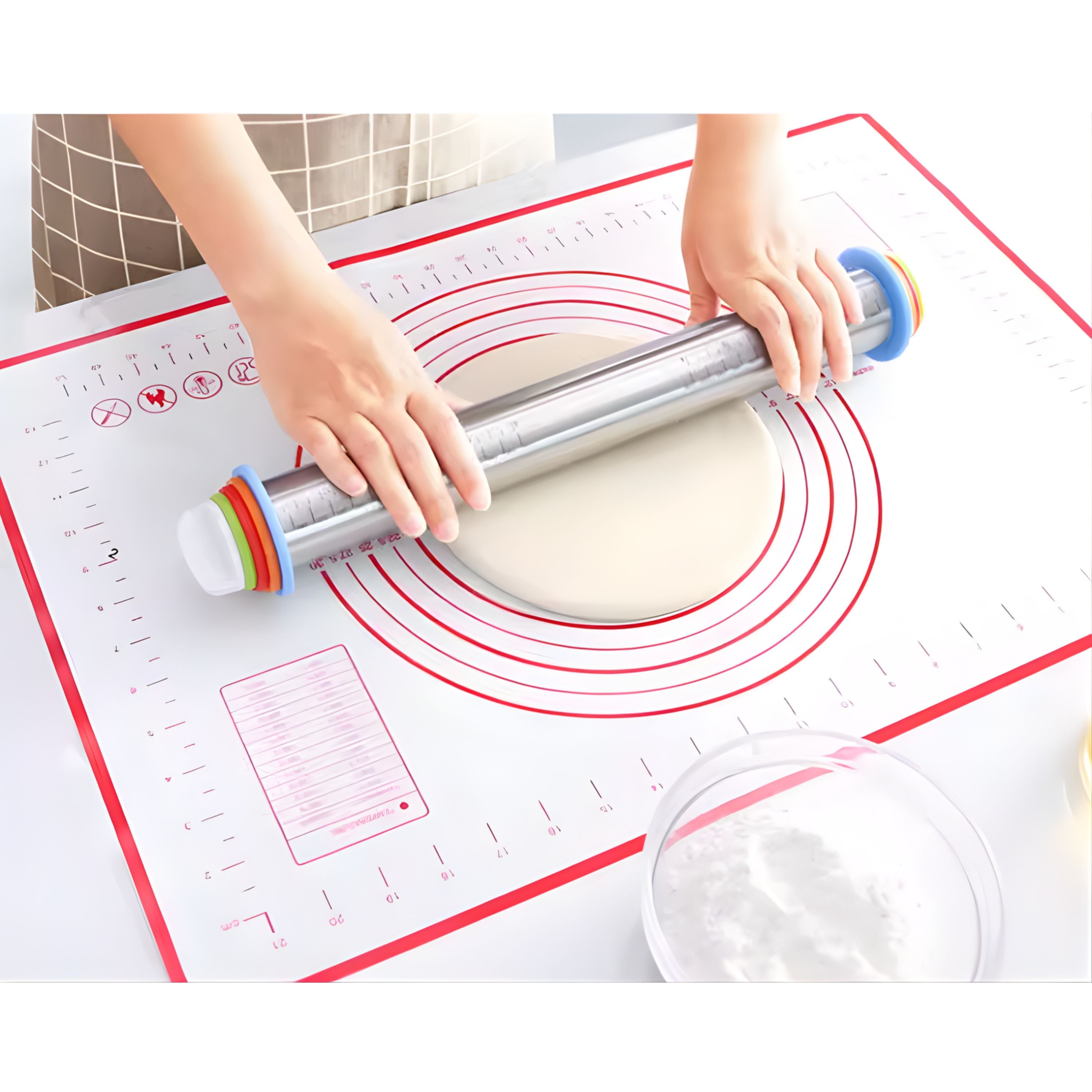 Kitcheniva Adjustable Stainless Steel Rolling Pin