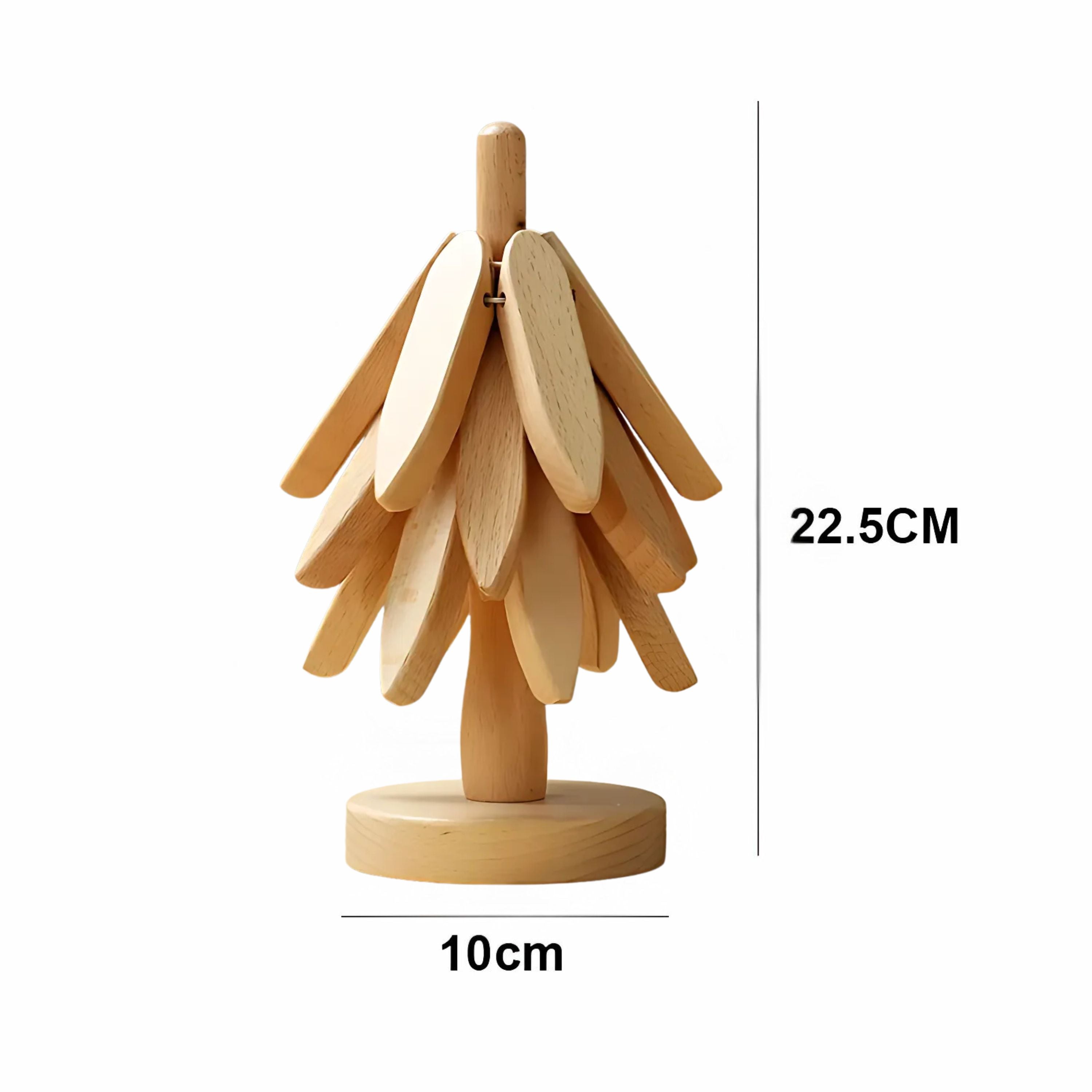 Kitcheniva Tree Design Wooden Trivets - Heat Resistant Bamboo Coasters for Hot Cups, Mugs, and Pots