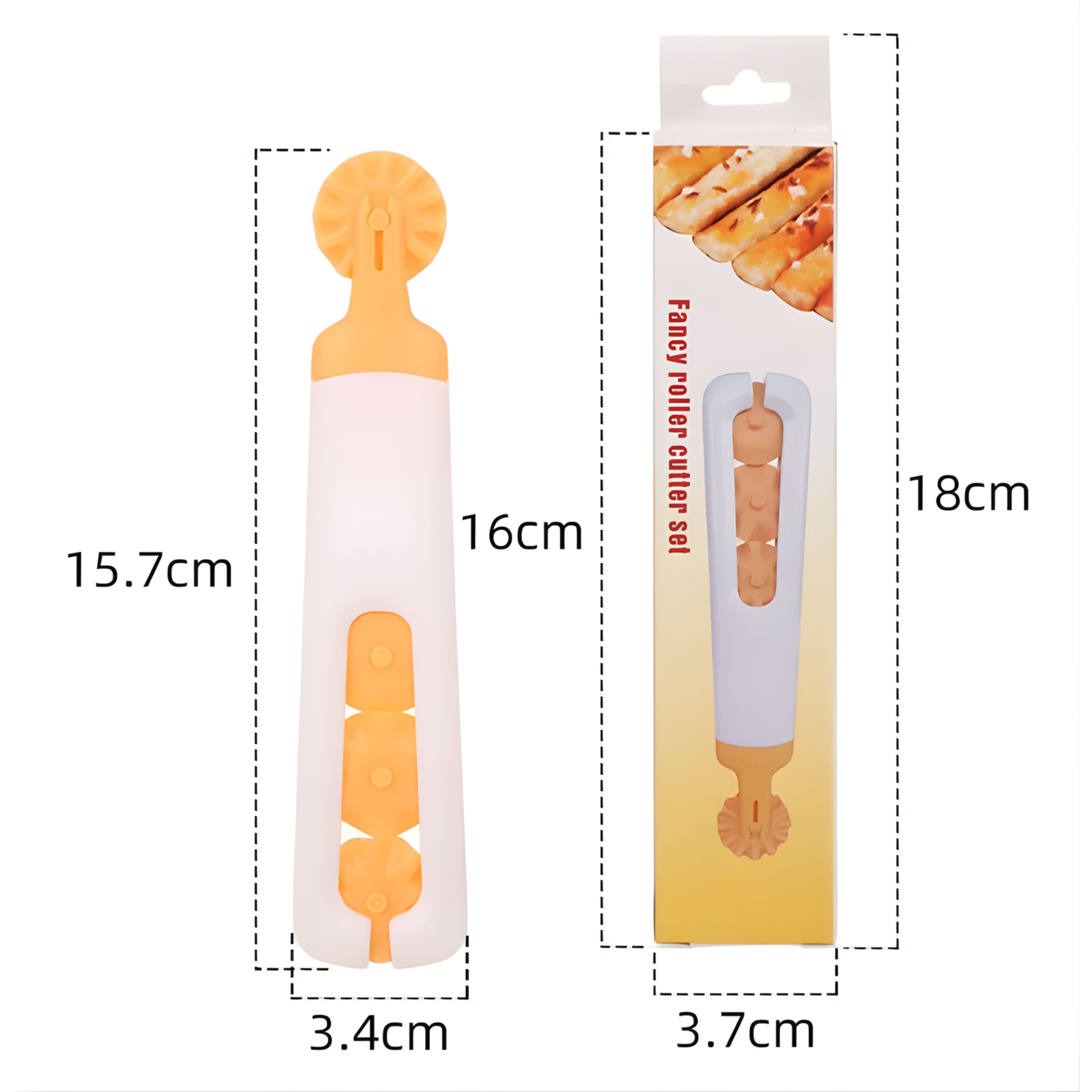 Kitcheniva Plastic Rolling Dough Cutter - For Pizza, Pasta, Pie, Pastry