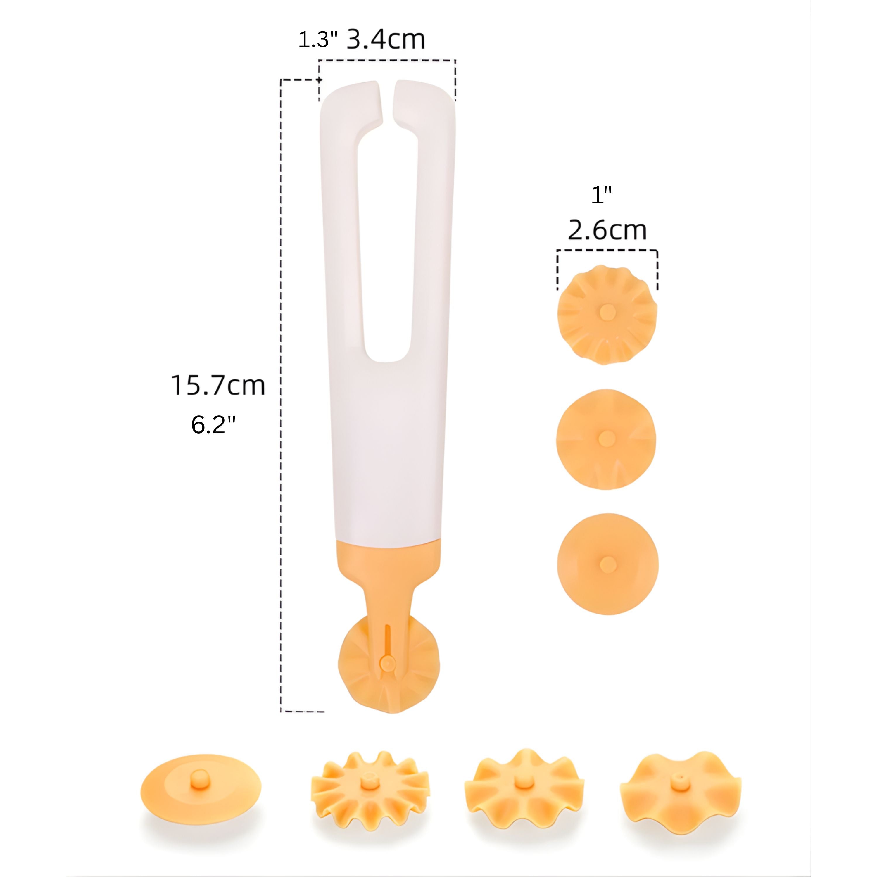 Kitcheniva Plastic Rolling Dough Cutter - For Pizza, Pasta, Pie, Pastry