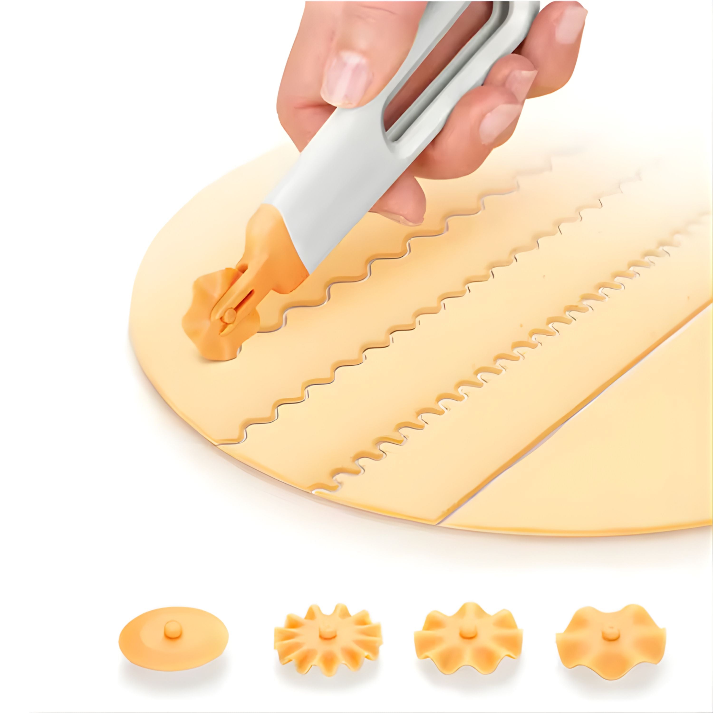 Kitcheniva Plastic Rolling Dough Cutter - For Pizza, Pasta, Pie, Pastry