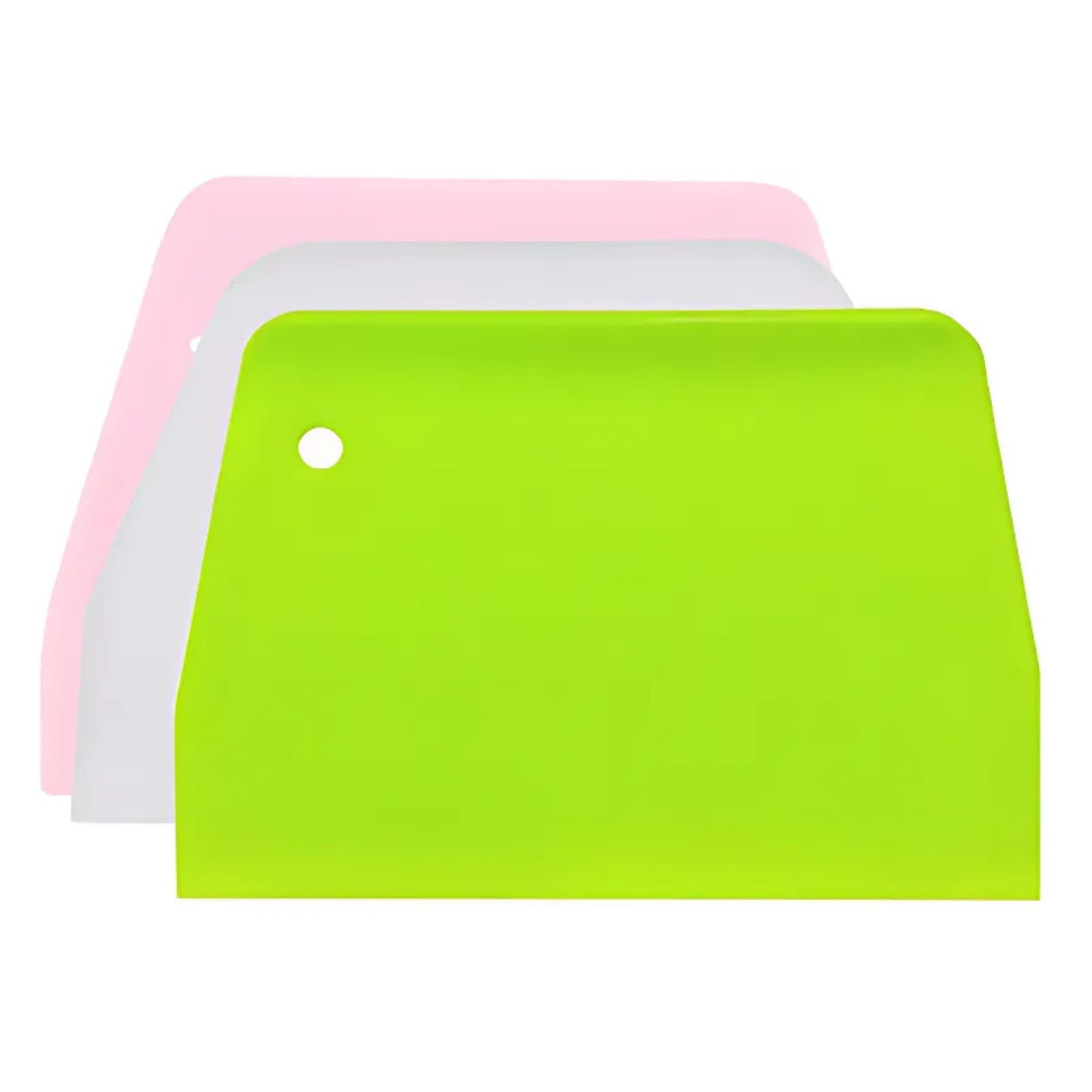 Kitcheniva Plastic Dough Scrapper and Chopper 3 Pcs