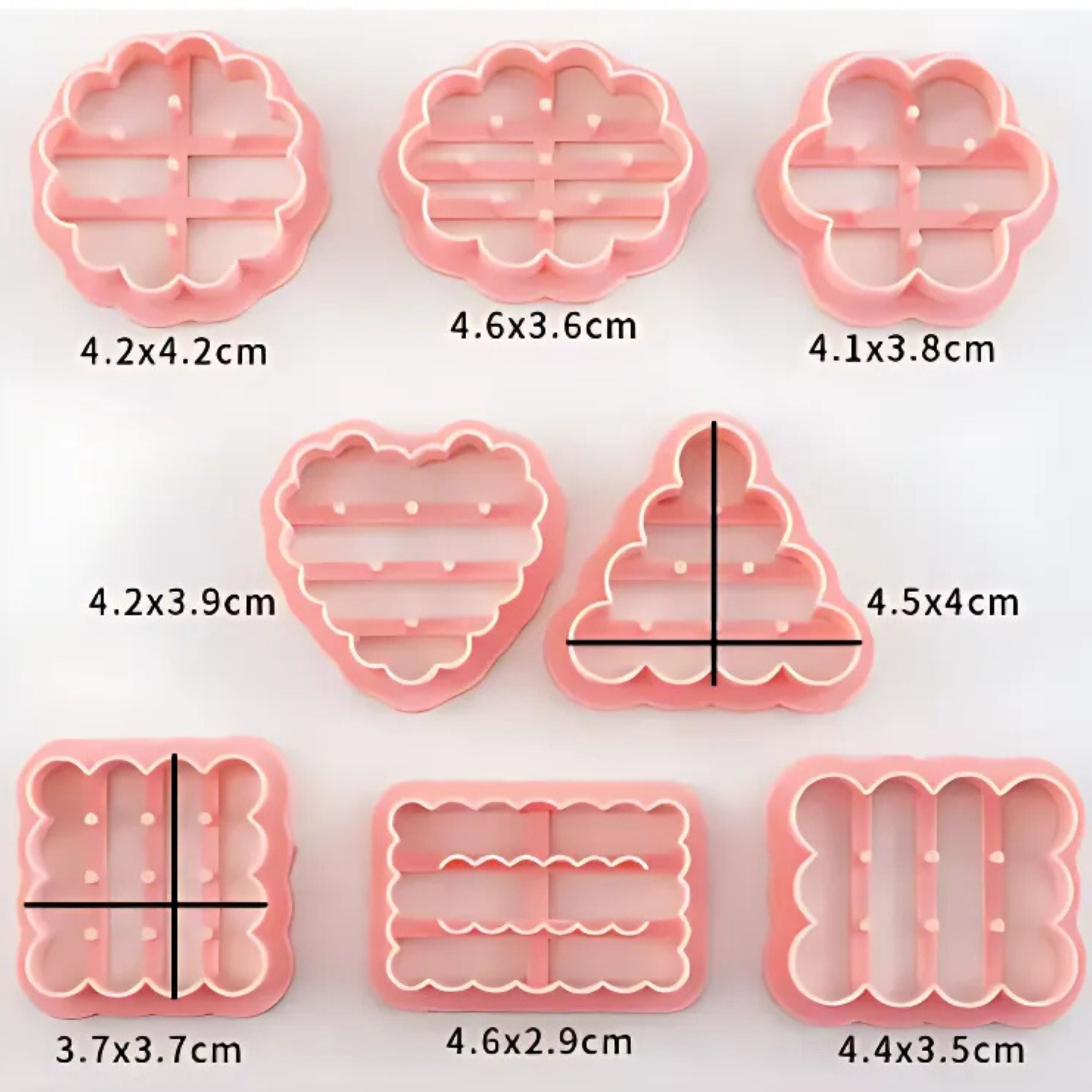 Kitcheniva Plastic Biscuit and Cookie Cutter Set 8 Pcs