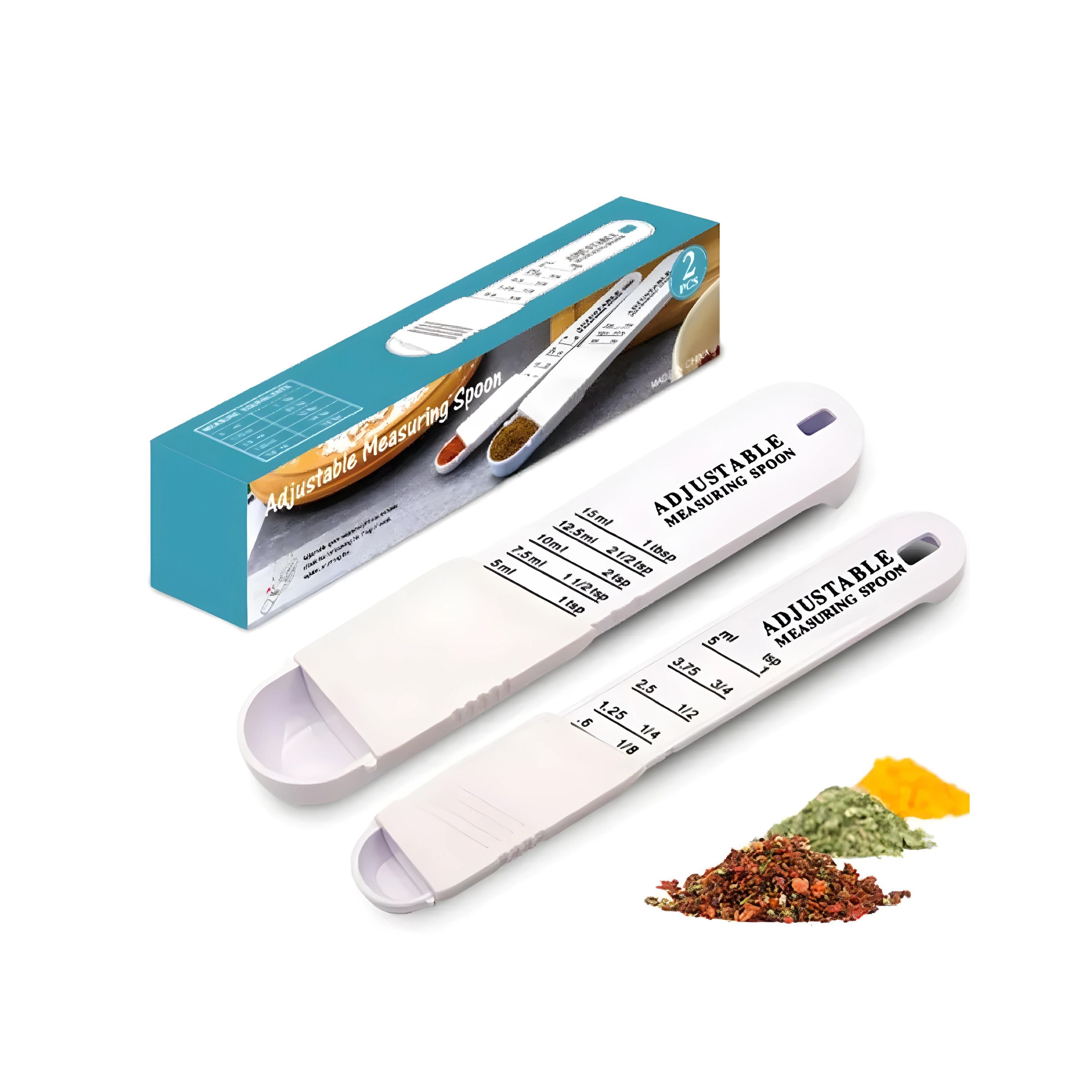 Kitcheniva Adjustable Measuring Spoon Set 2 Pcs