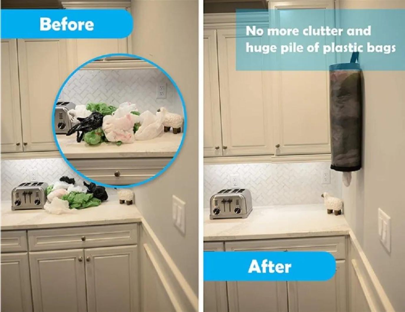 Kitcheniva Hanging Grocery Bag Dispenser