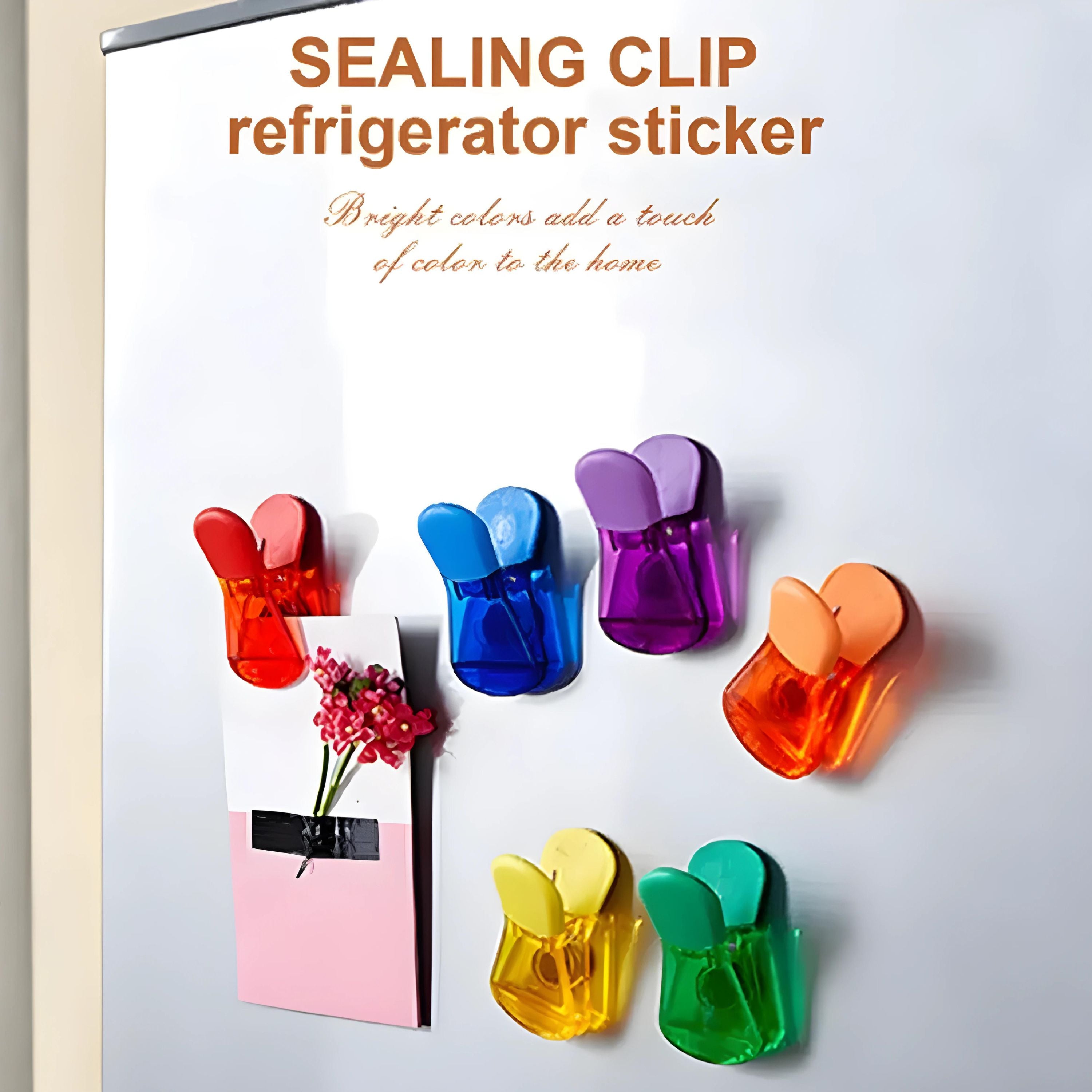 Kitcheniva Magnetic Clip Set With Refrigerator Magnet 6 Pcs