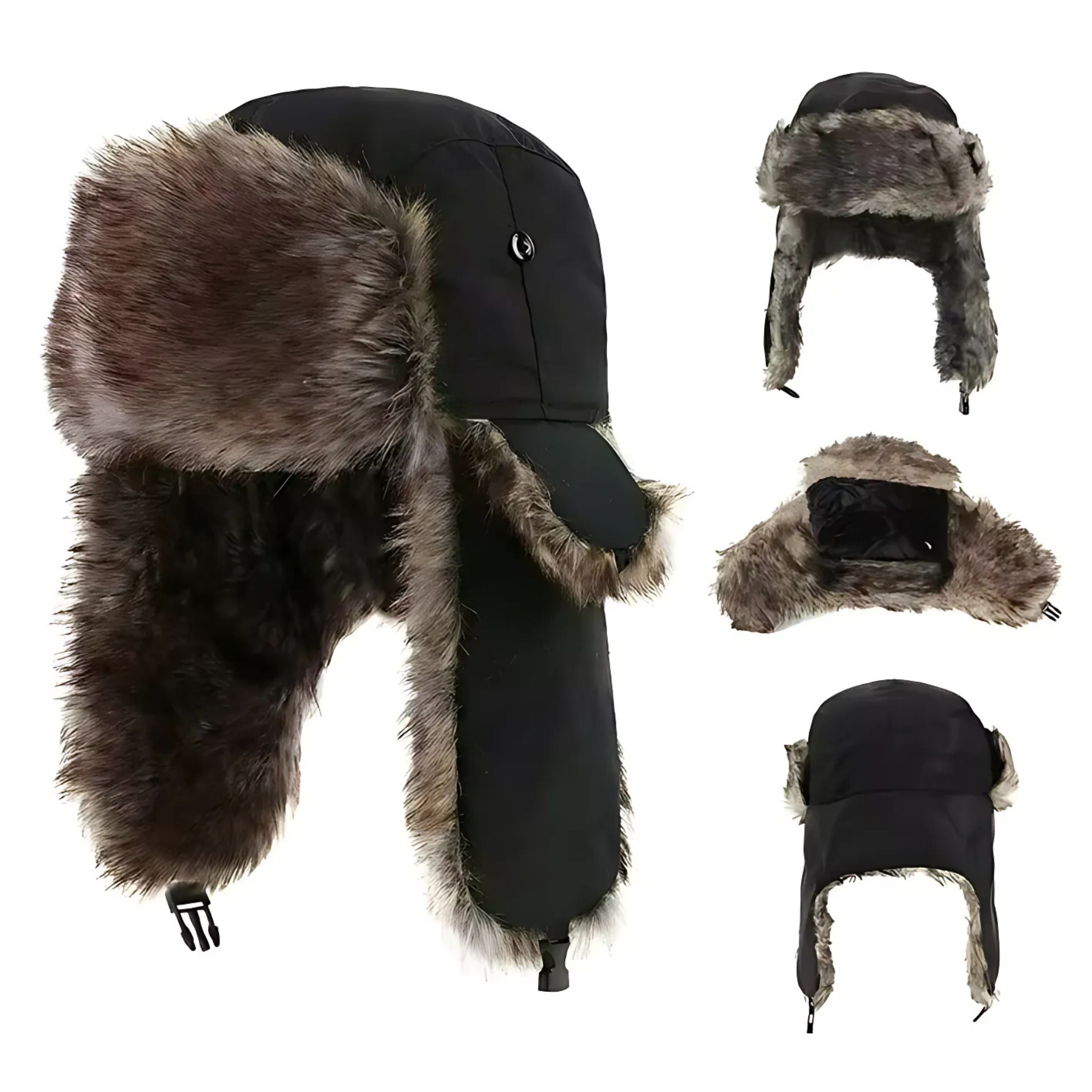 Kitcheniva Unisex Outdoor Winter Aviator Hat with Ear Guards - For Skiing, Fishing, Hunting