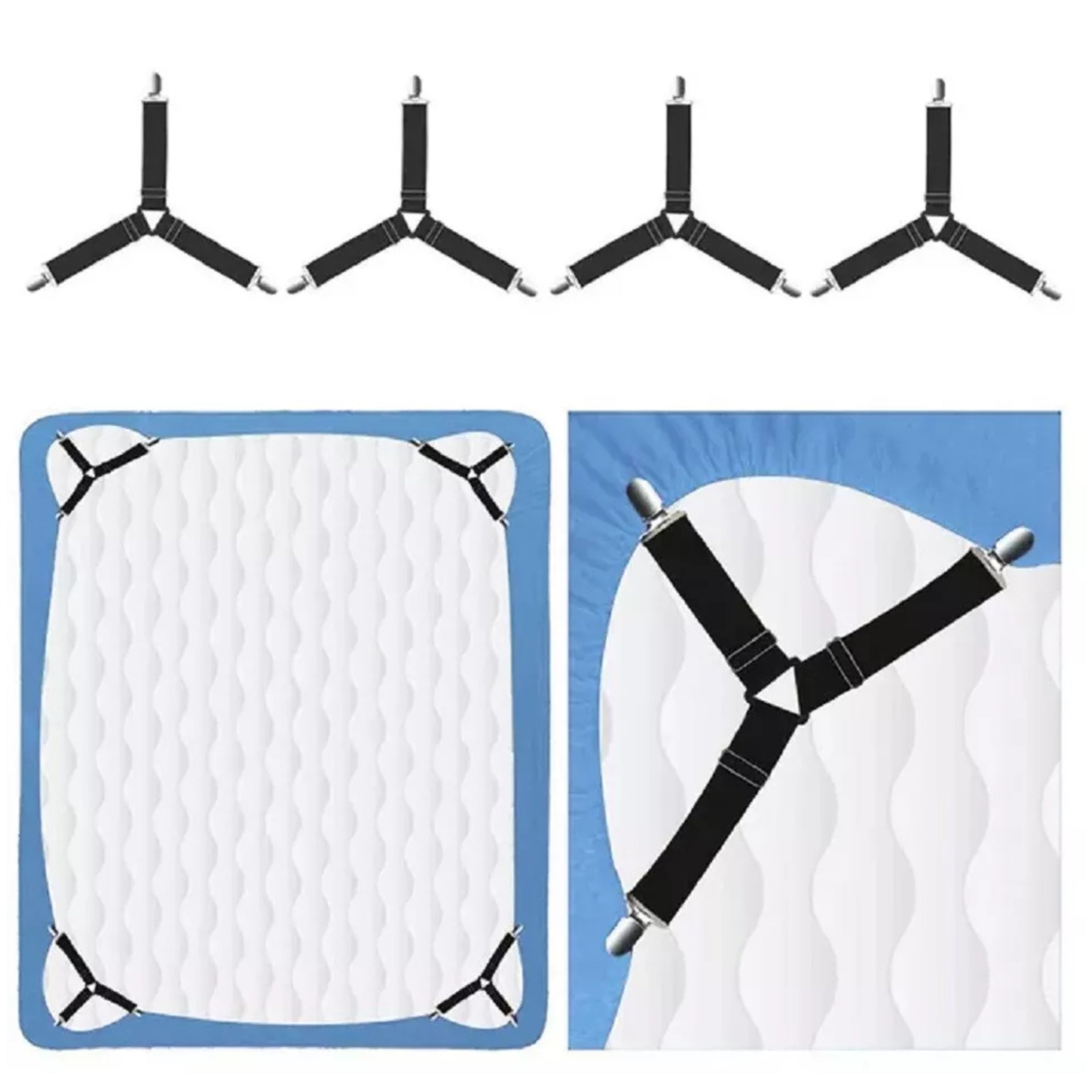 Kitcheniva Adjustable Bed Sheet Holder Straps 4 Pcs
