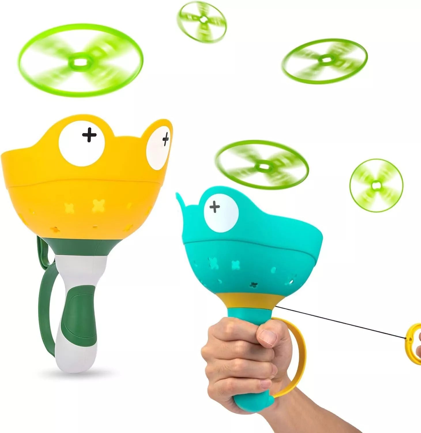 Kitcheniva Kids Outdoor Fun Flying Disc Launcher Toy 2 Pcs