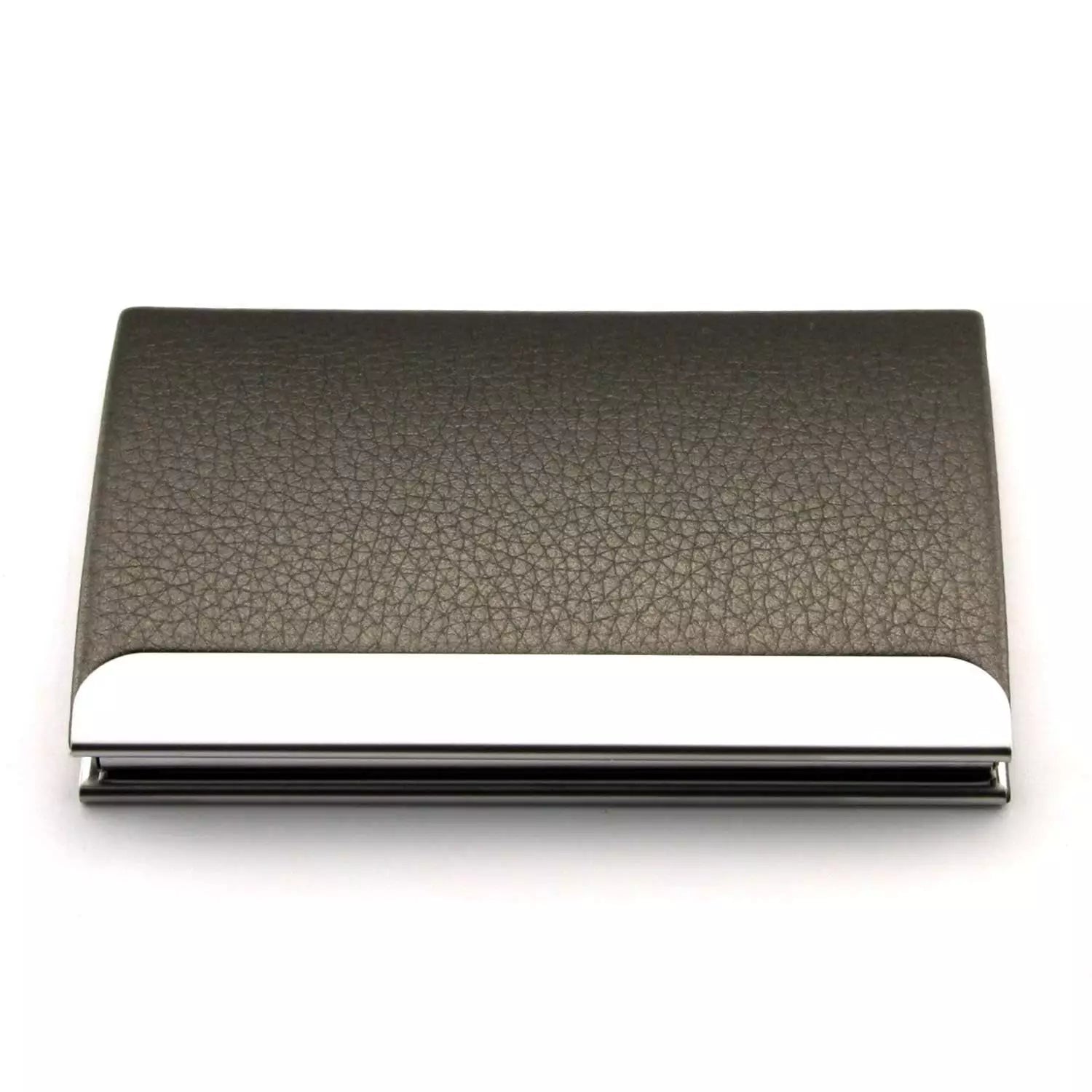 Kitcheniva PU Leather Metal Business Card Holder