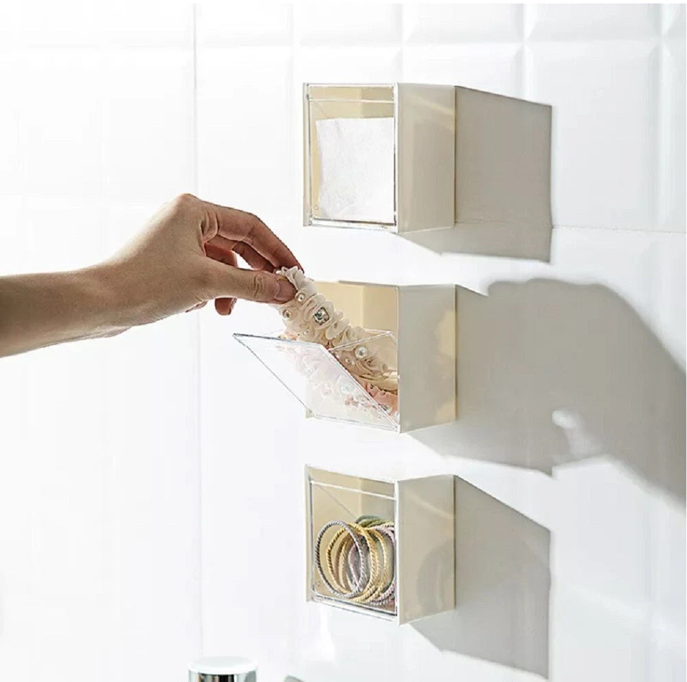 Kitcheniva Wall-Mounted Clamshell Cotton Swab Storage Holder