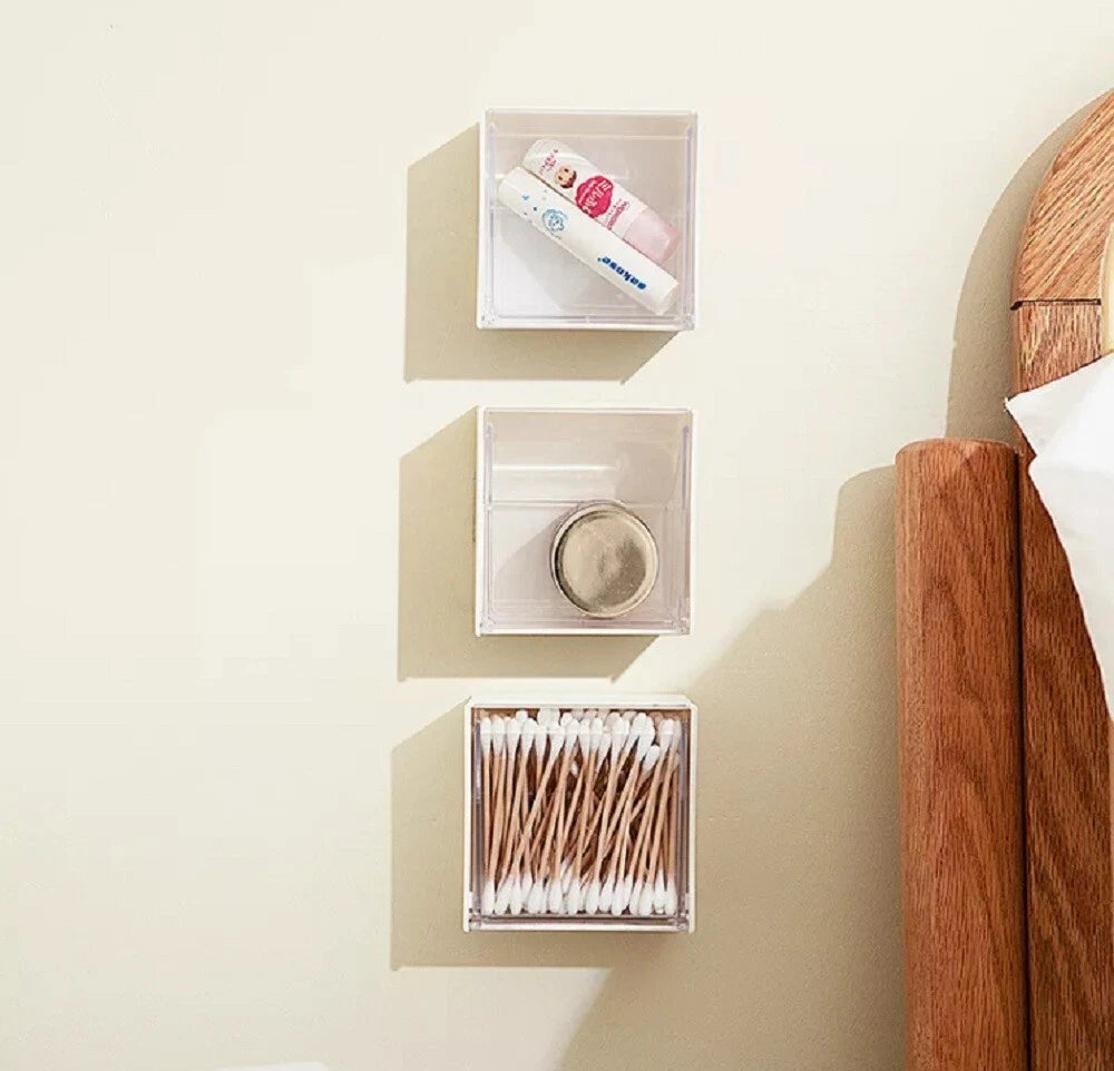 Kitcheniva Wall-Mounted Clamshell Cotton Swab Storage Holder