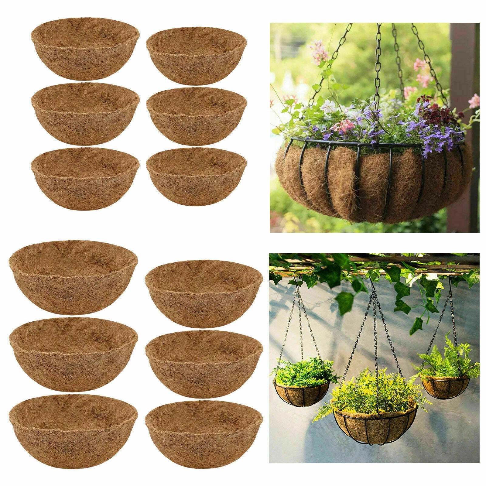 Kitcheniva 100% Natural Round Coconut Liners 2 Pcs