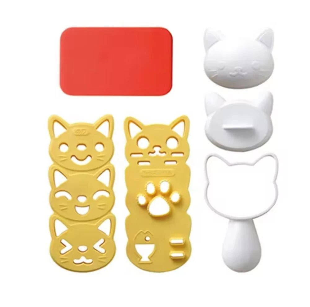 Kitcheniva DIY Bento Cat Rice Ball Mold Nori Cutter