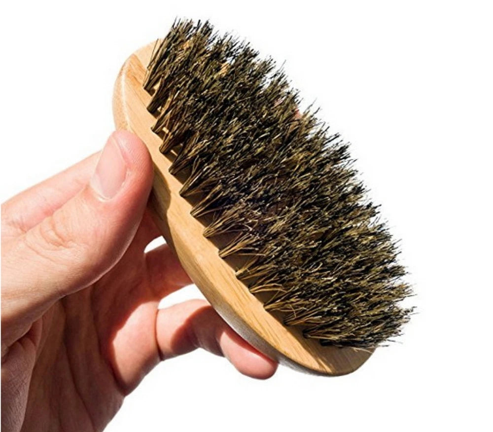 Kitcheniva Men's Boar Hair Beard Brush With Soft Bristle