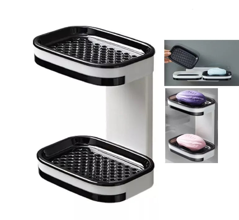 Kitcheniva Wall-Mounted Double Layer Soap Dish
