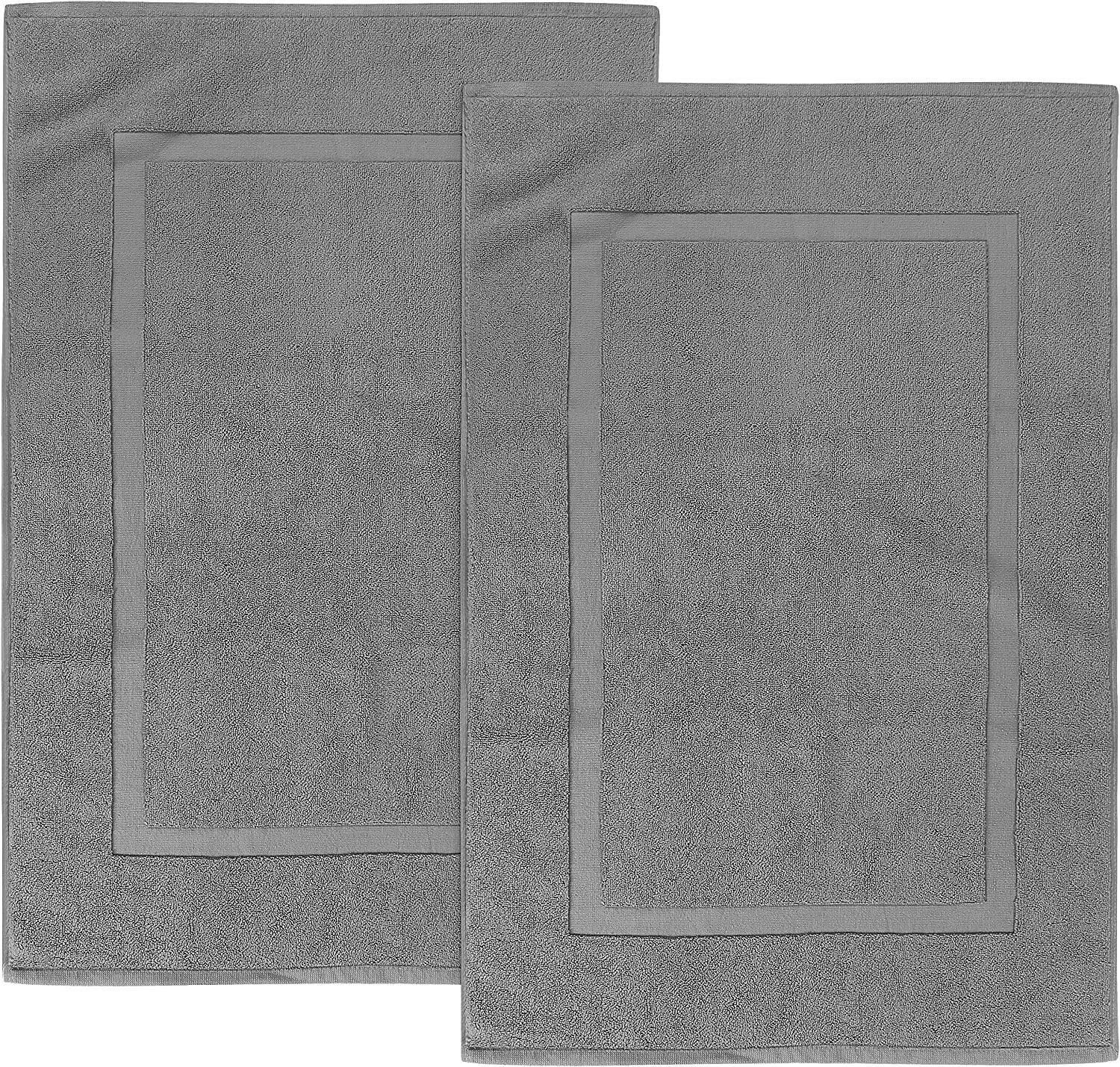 Kitcheniva 2-Pack Cotton Banded Bath Mat Washable 21x34