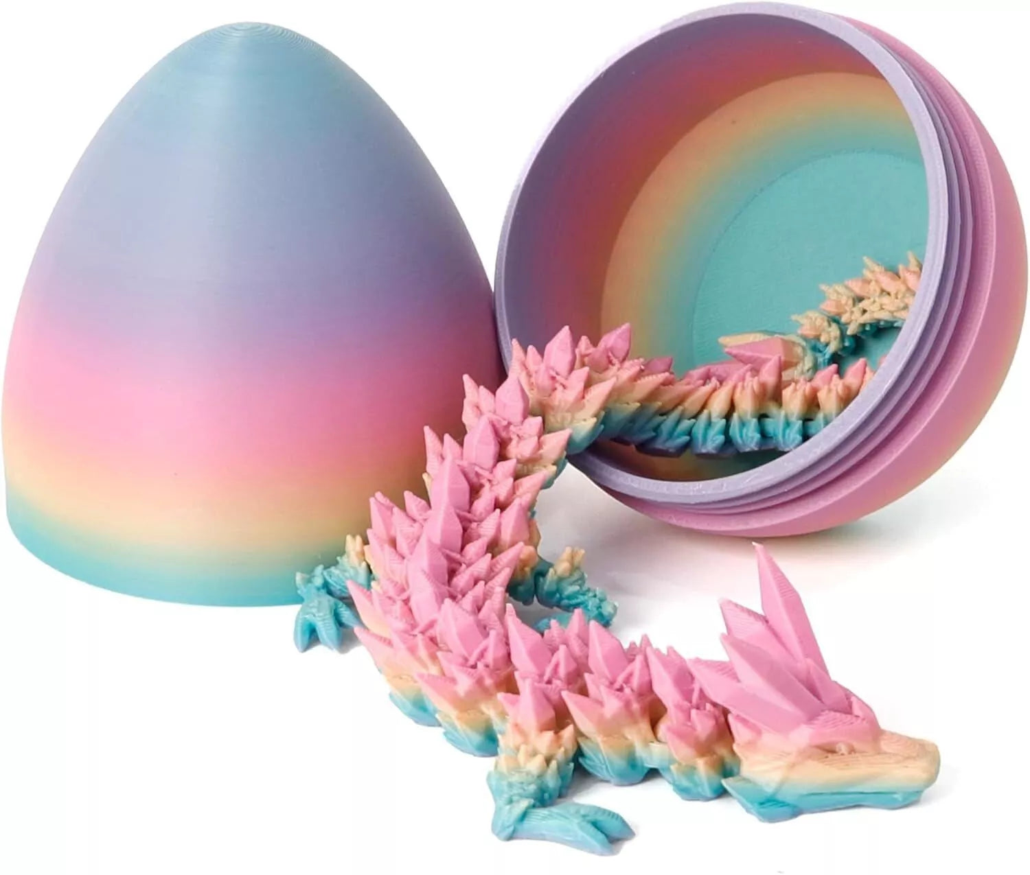 Kitcheniva 3D Printed Egg Dragon Fully Articulated With Egg Fidget Toy
