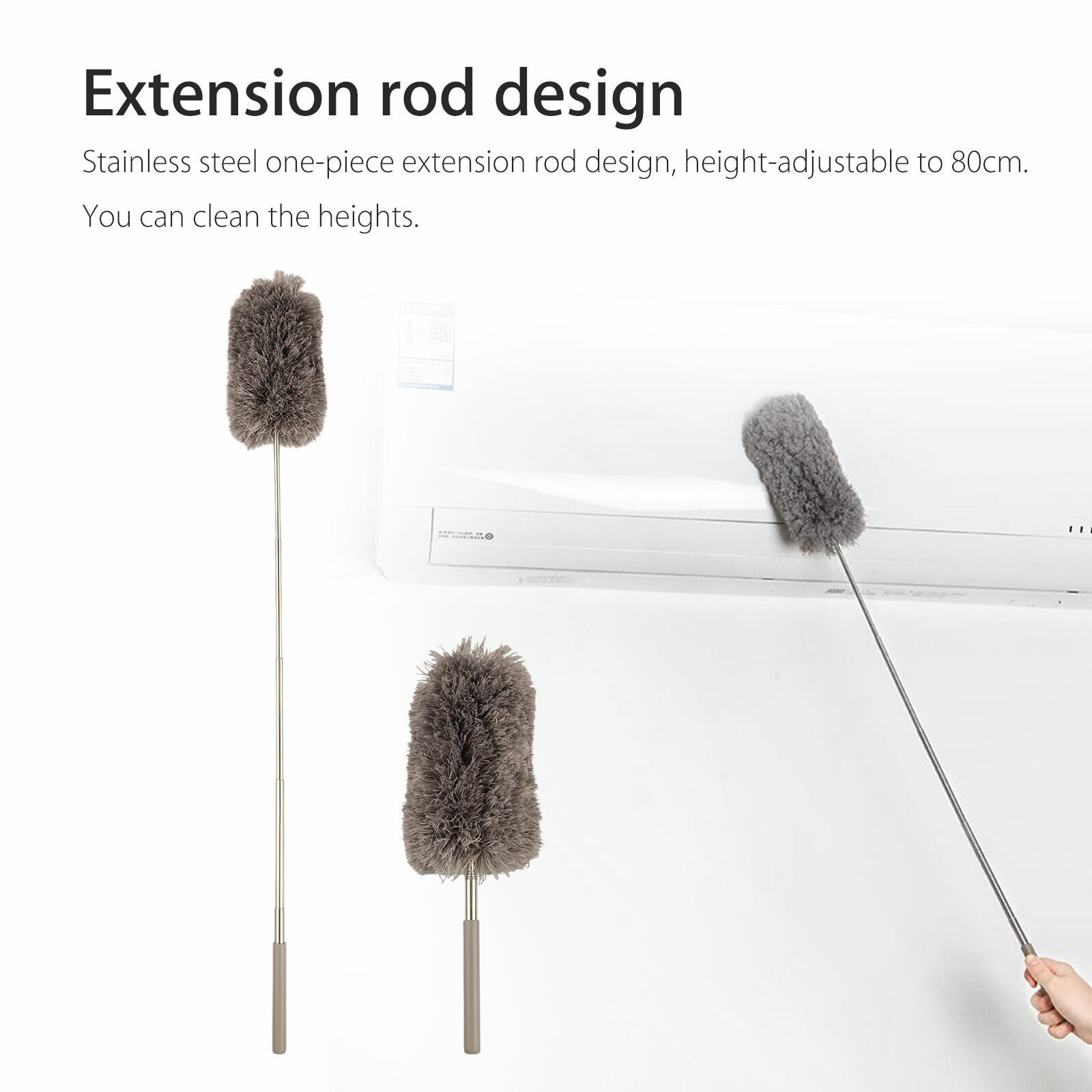 Kitcheniva Adjustable Soft Microfiber Feather Duster Dusting Brush