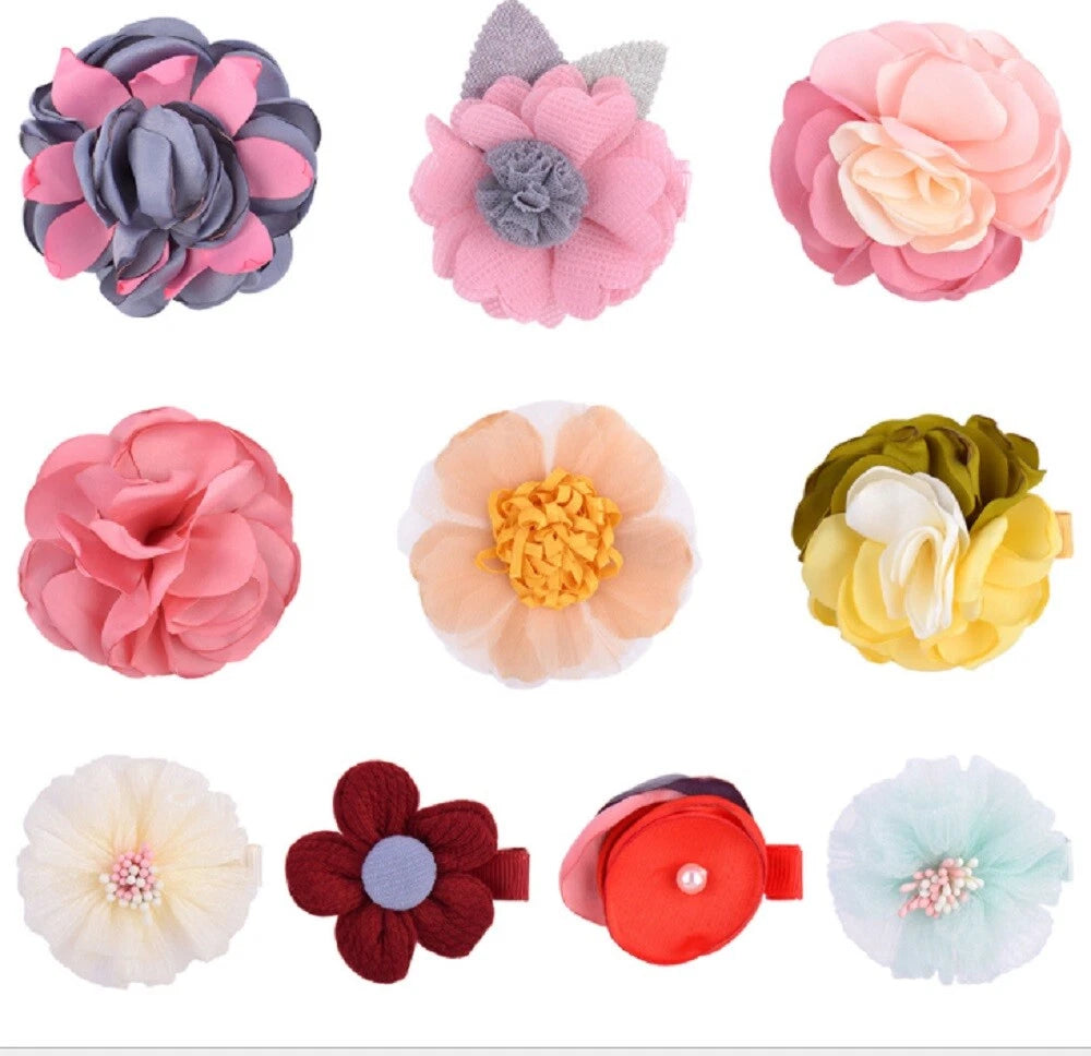 Kitcheniva Colorful Baby Girls Flower Hair Clips 10 Pcs