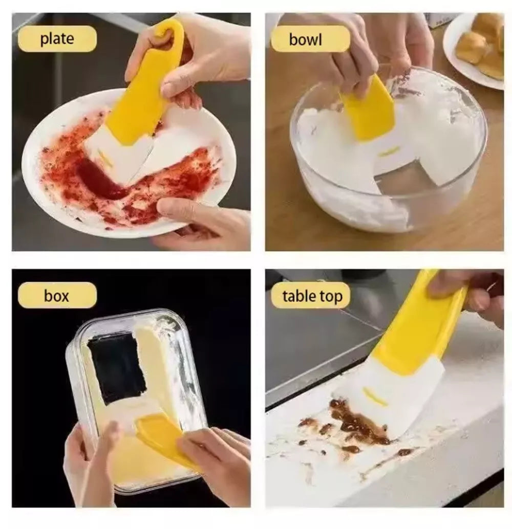 Kitcheniva Silicone Pot Scraper Non-Scratch Cleaning Tool 2 Pcs