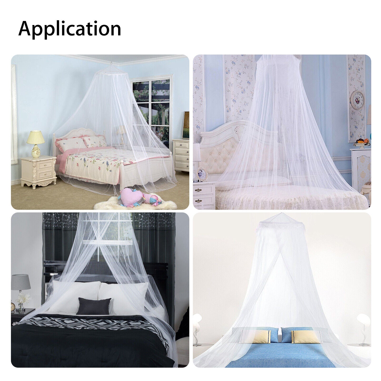 Eeekit Mosquito Net Bed Queen Size Home Bedding Lace Canopy