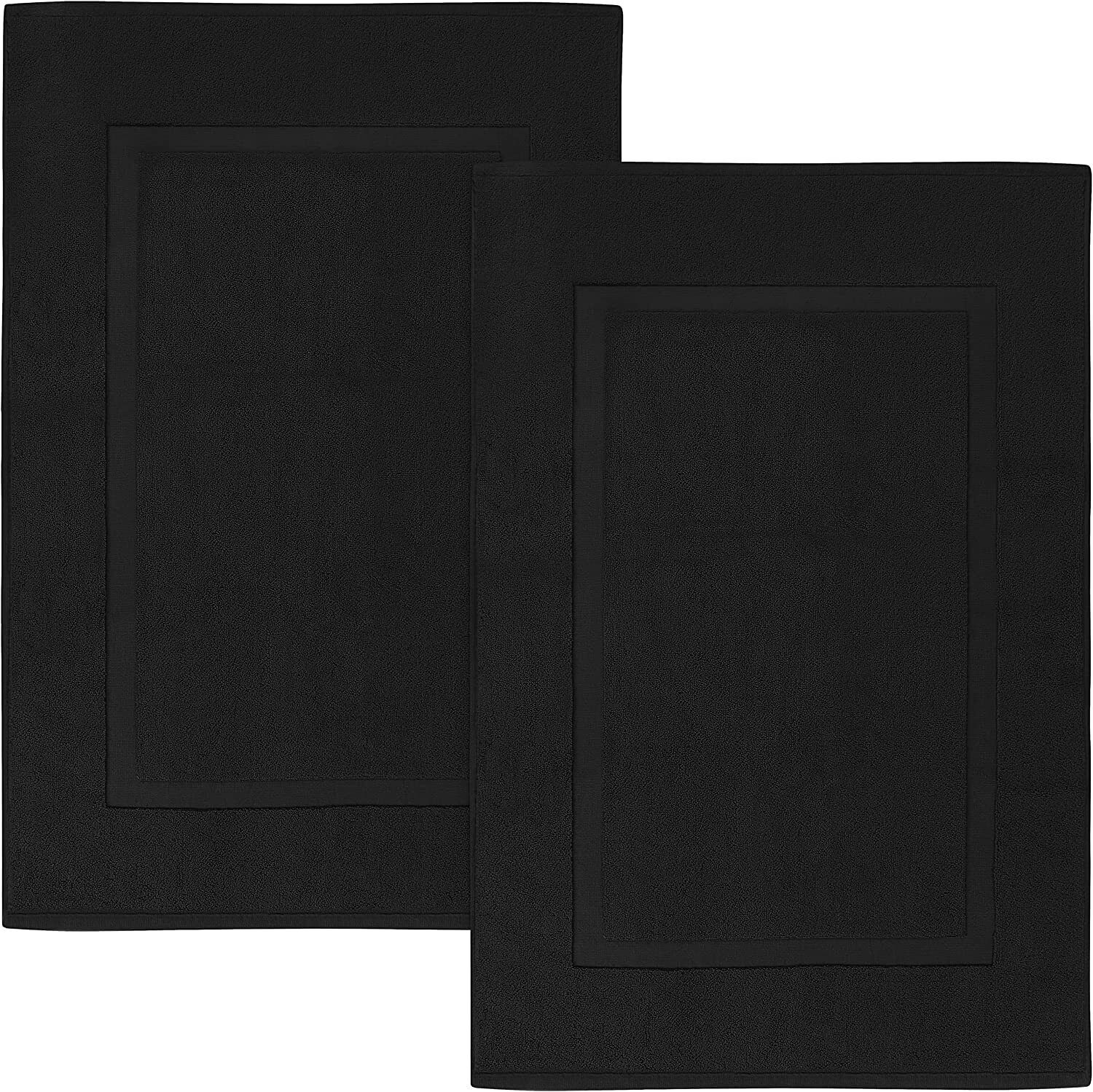 Kitcheniva 2-Pack Cotton Banded Bath Mat Washable 21x34
