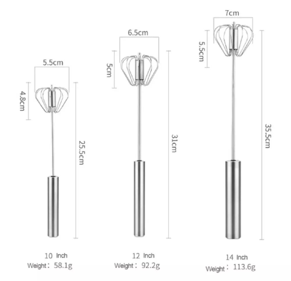 Kitcheniva Stainless Steel Semi-Automatic Egg Whisk