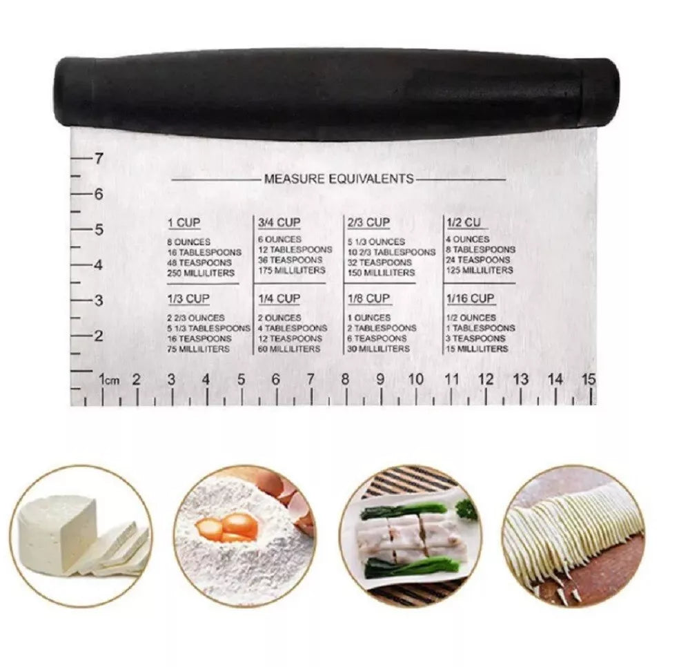 Kitcheniva Stainless Steel Dough Bench Scraper