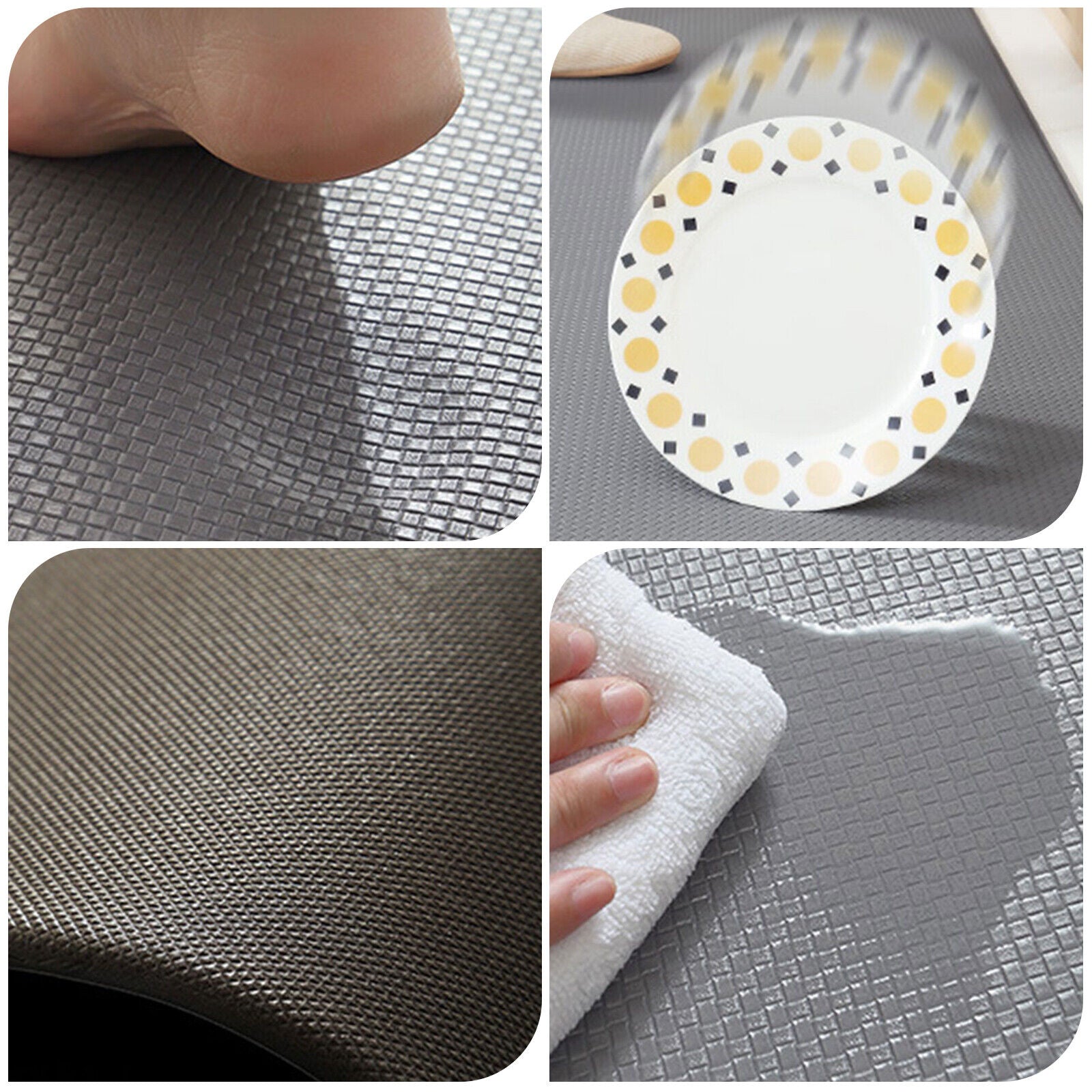 Kitcheniva Waterproof Anti-Fatigue PVC Mat Set of 2