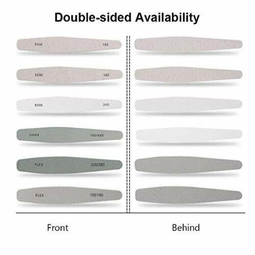 Kitcheniva 6-Pieces Pro Double Sided Manicure Nail File Emery Boards