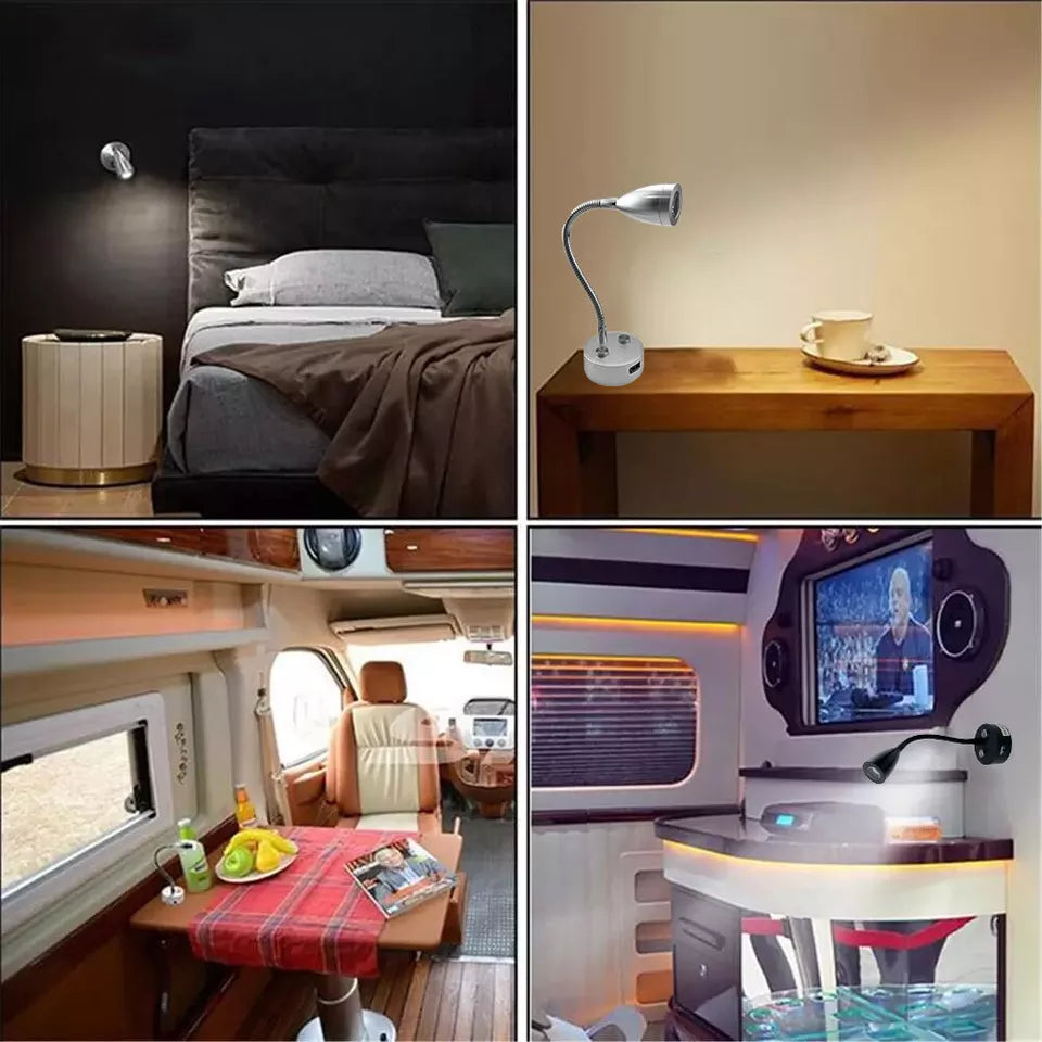 Kitcheniva 12V LED Reading Light Wall Mount 2 Pcs