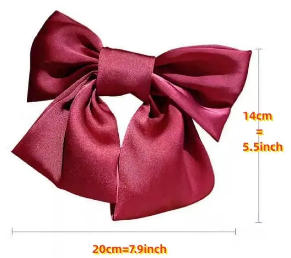 Kitcheniva Large Ribbon Bow Hair Clips Set 6 Pcs
