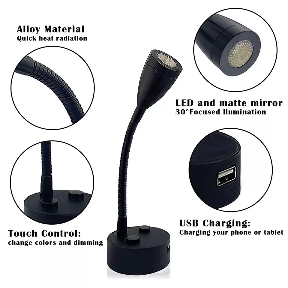 Kitcheniva 12V LED Reading Light Wall Mount 2 Pcs