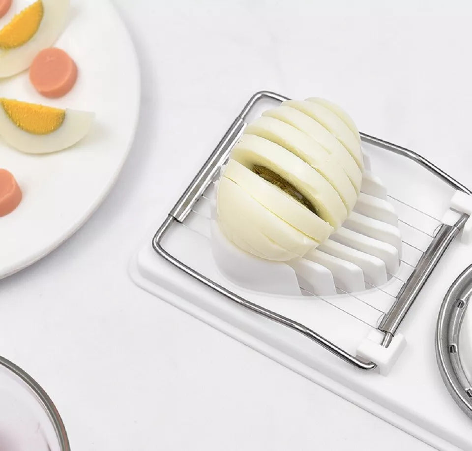 Kitcheniva 2-in-1 Stainless Steel Egg Slicer & Mushroom Tomato Chopper