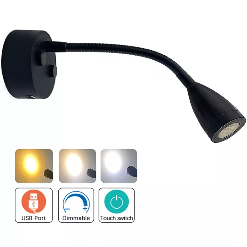 Kitcheniva 12V LED Reading Light Wall Mount 2 Pcs