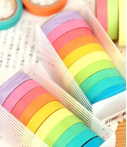 Kitcheniva Rainbow Writable Washi Tape Set 10 Pcs