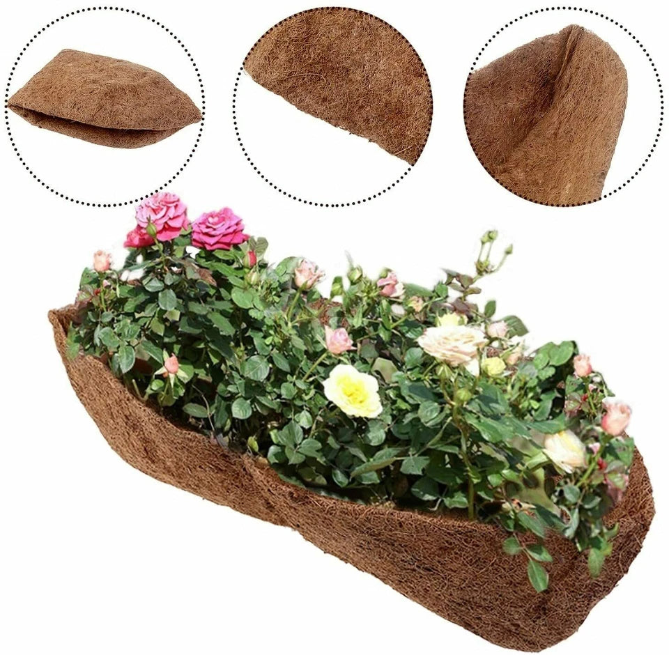 Kitcheniva 24 Inch Trough Coco Liners For Window Box 2 Pcs