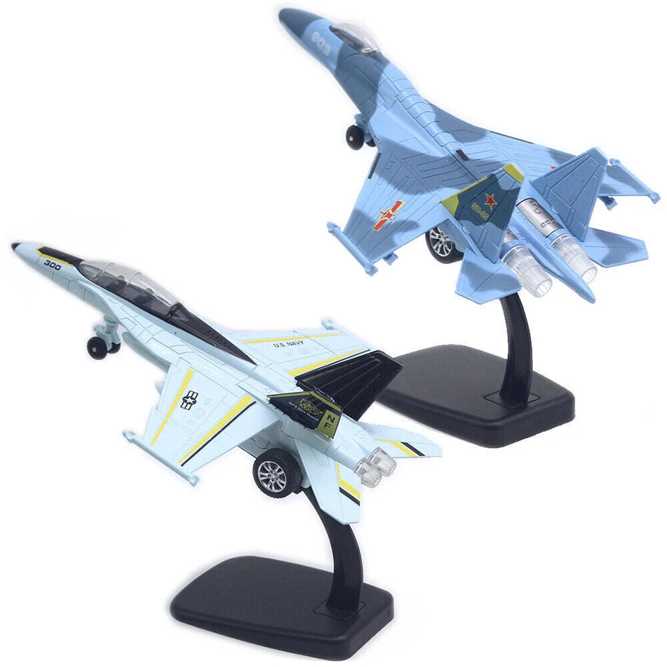 Kitcheniva F18 SU35 Airplane Toy Diecast With Light & Sound