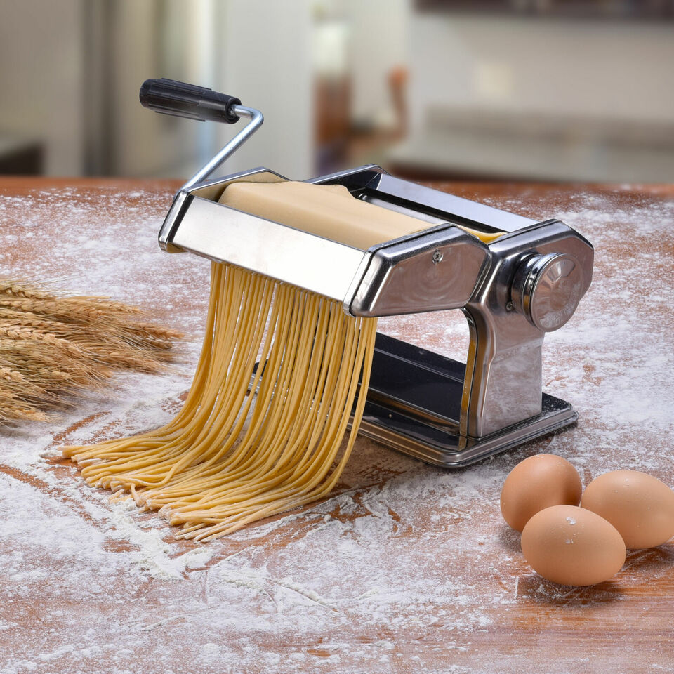 Kitcheniva Stainless Steel Fresh Pasta Maker Roller Machine