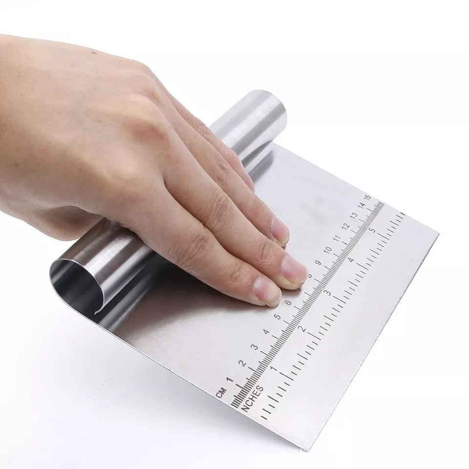 Kitcheniva Stainless Steel Pizza Dough Scraper & Cutter