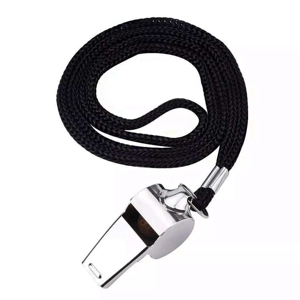 Kitcheniva Referee Metal Whistle With Lanyard 2 Pcs